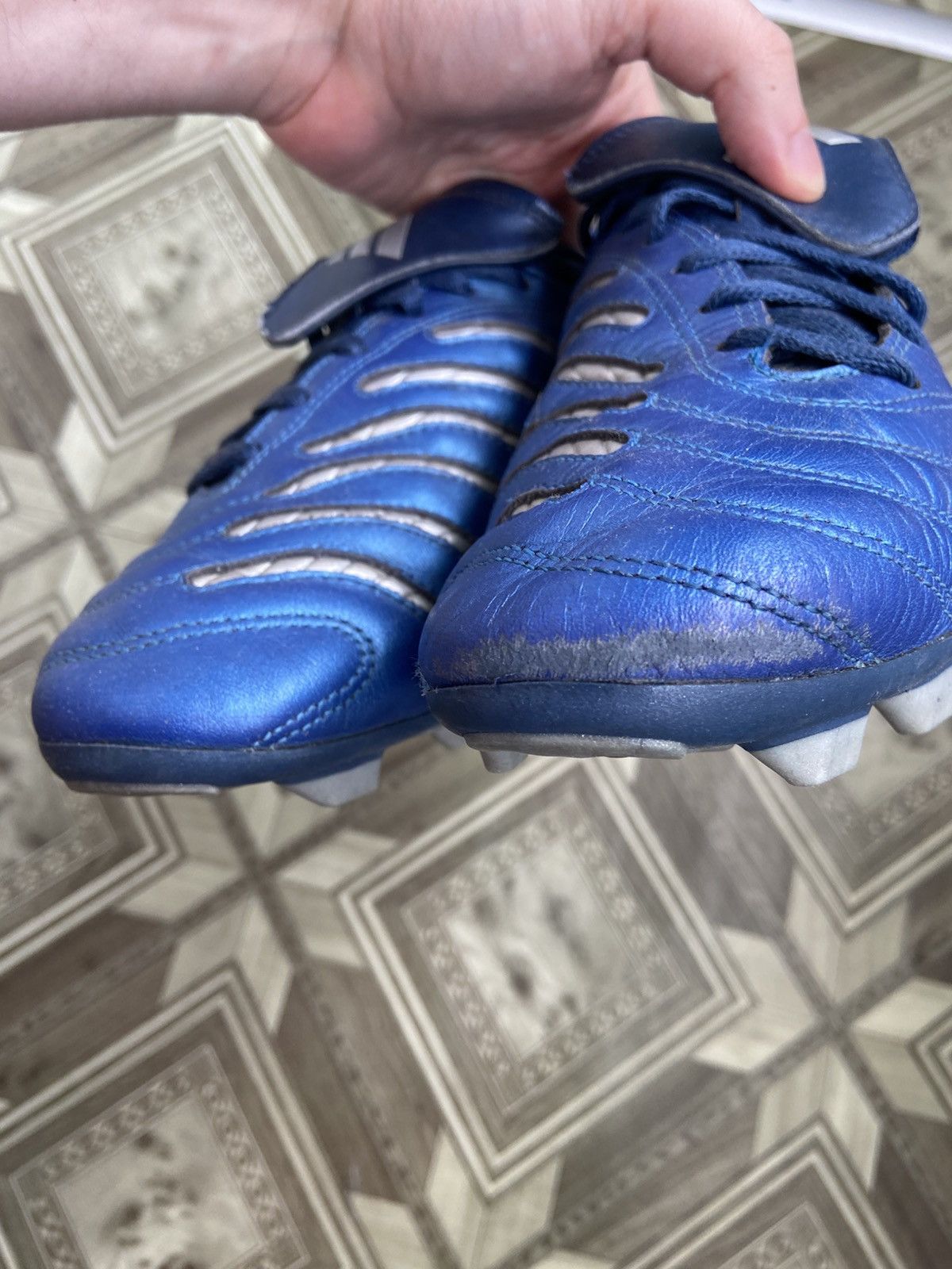 Adidas × Vintage Vintage 2005 Adidas Predator Absolute TRX FG (Blue/Silver) Size US 10 / EU 43 - 7 Thumbnail