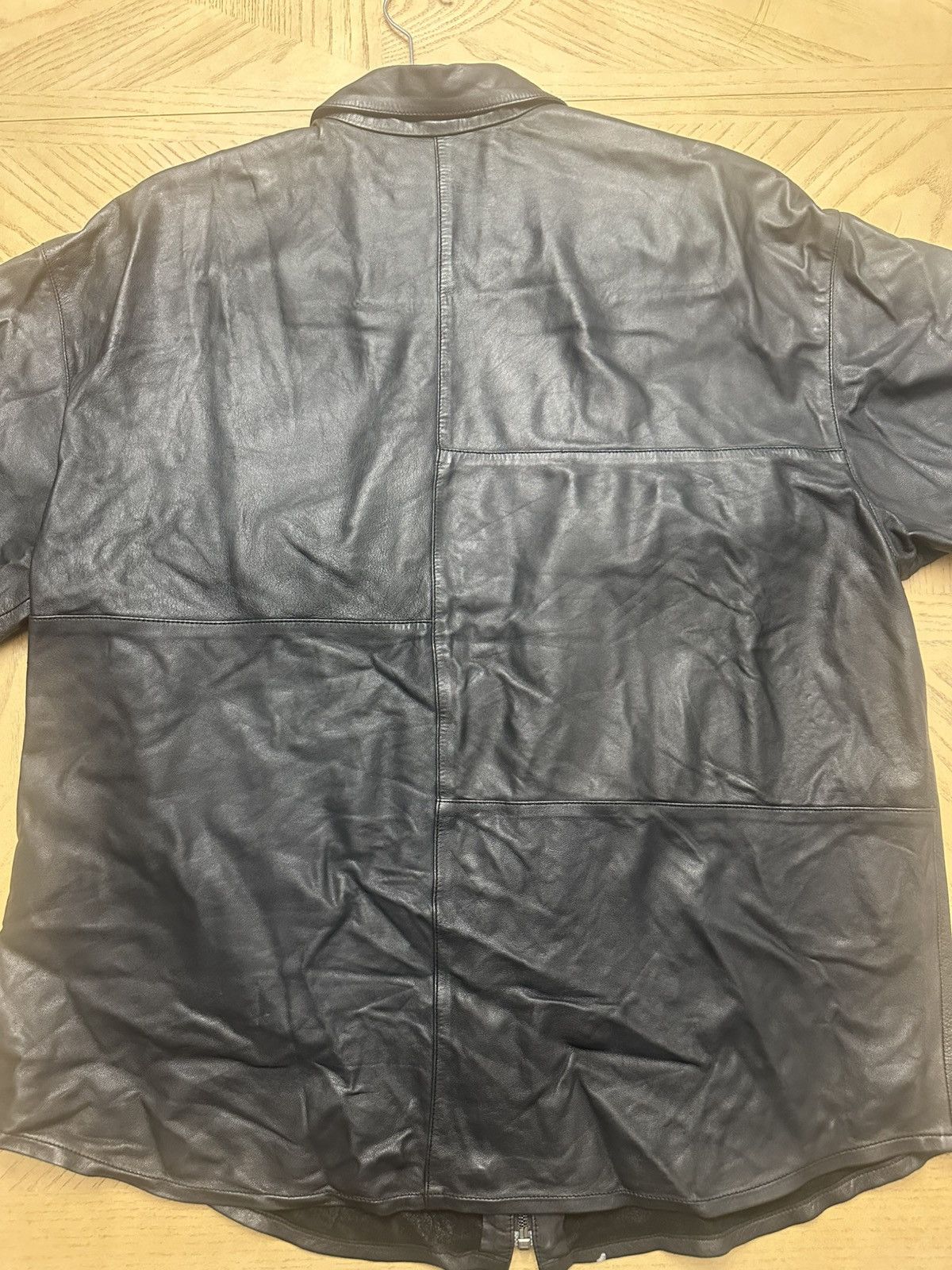 Frame Frame Men's Lambskin Leather Modern Short Sleeve Full Zip Size US XL / EU 56 / 4 - 9 Thumbnail