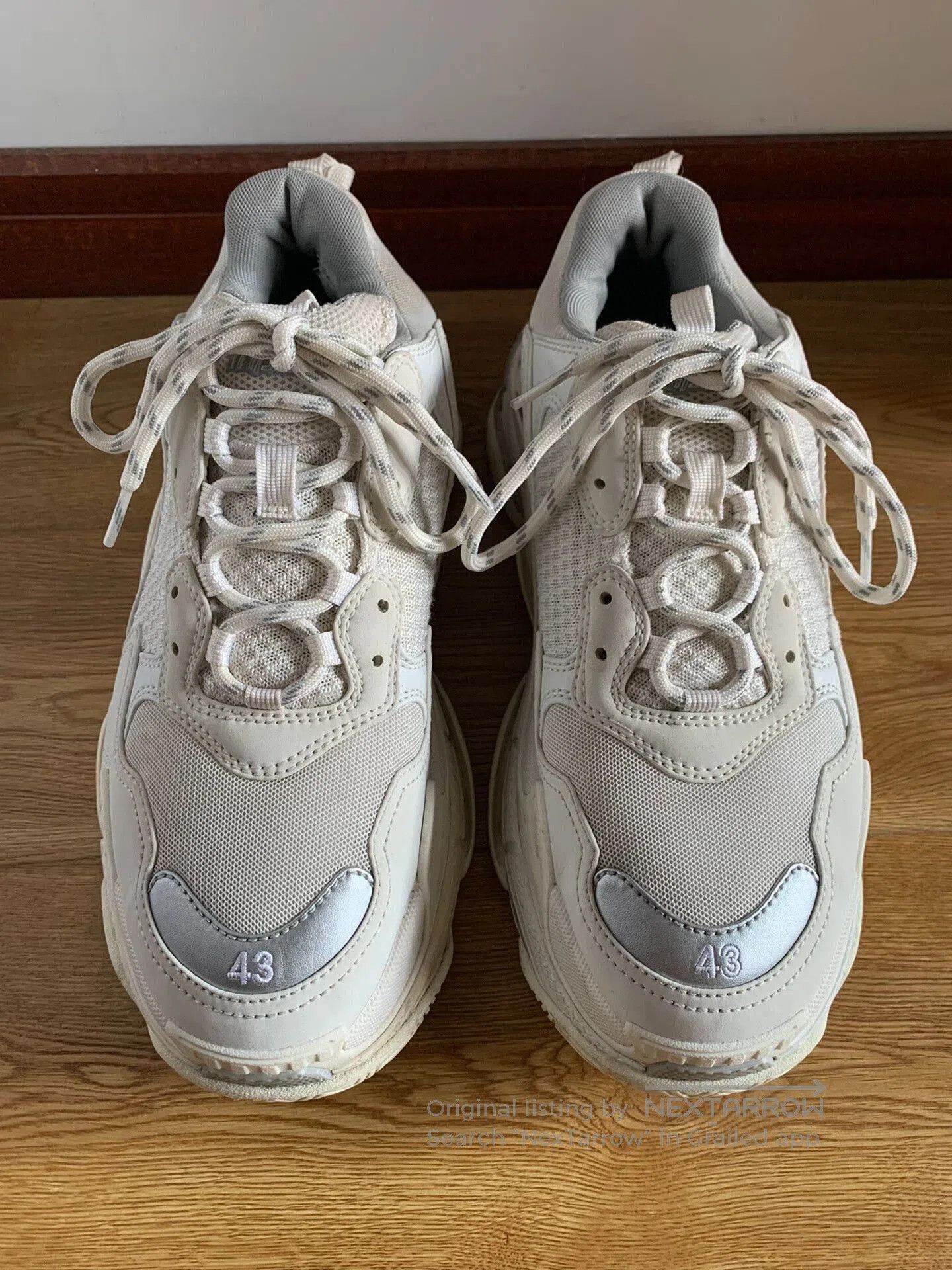 Balenciaga Balenciaga Triple S Silver White. Size US 10 / EU 43 - 2 Thumbnail