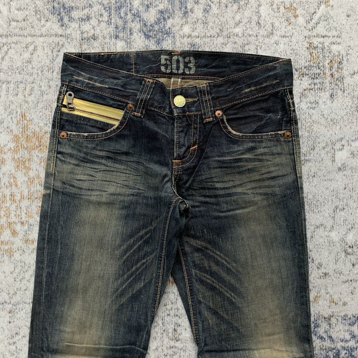 Vintage Rare Japanese Brand Edwin 503 MudWash Flared Jeans Size US 28 / EU 44 - 2 Thumbnail
