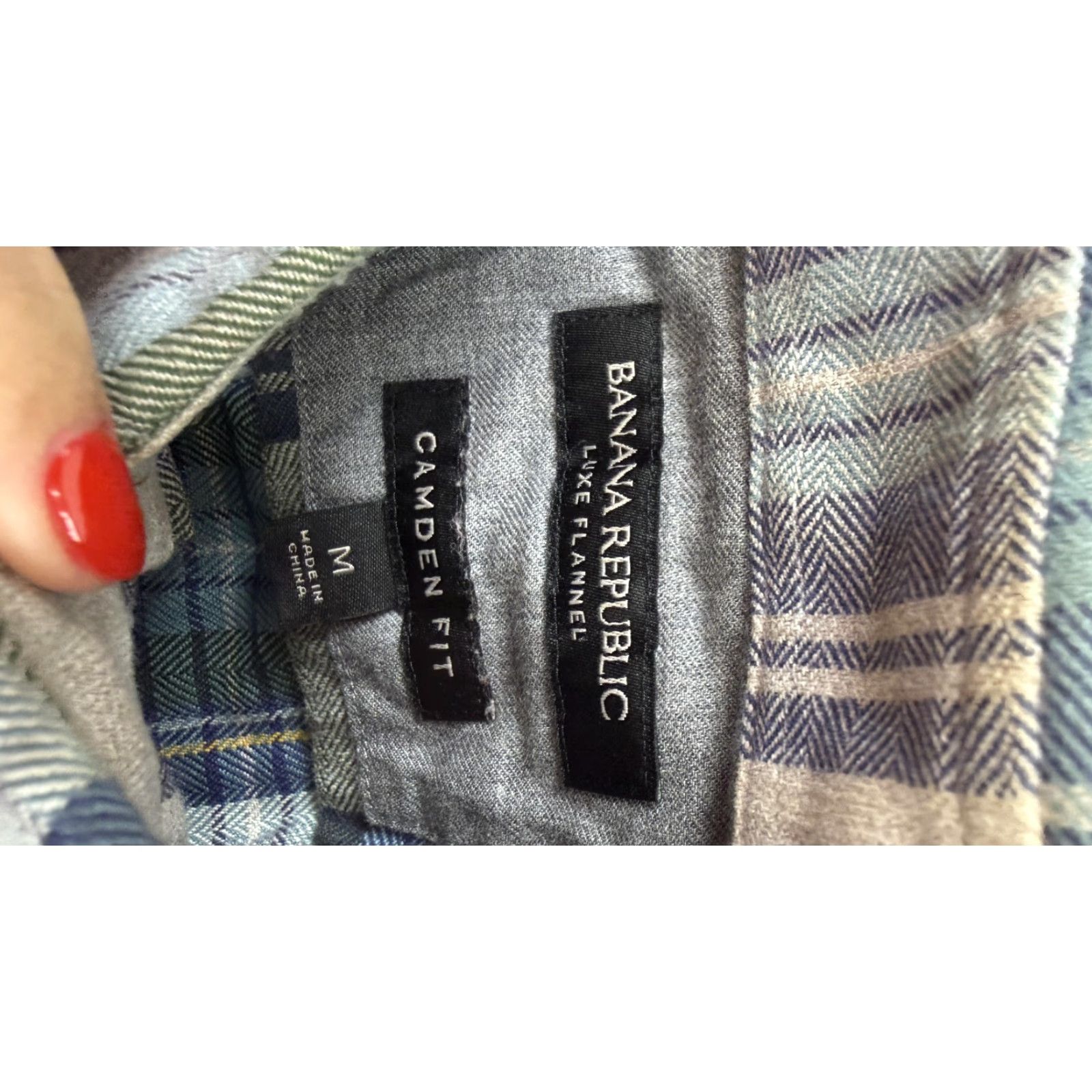 Banana Republic Banana Republic Shirt Mens M Blue Plaid Luxe Flannel Button-Down Casual Size US M / EU 48-50 / 2 - 4 Thumbnail