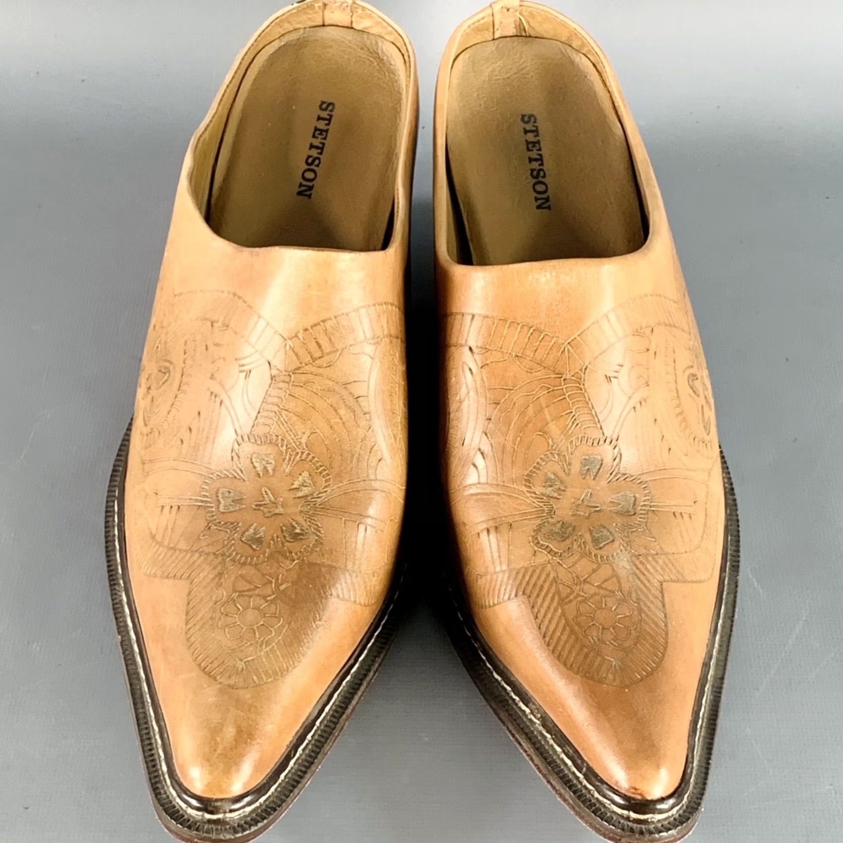 Stetson STETSON Mules Pumps Size 10 Camel Embossed Leather Western Adult Womens Size US 10 / IT 40 - 4 Thumbnail