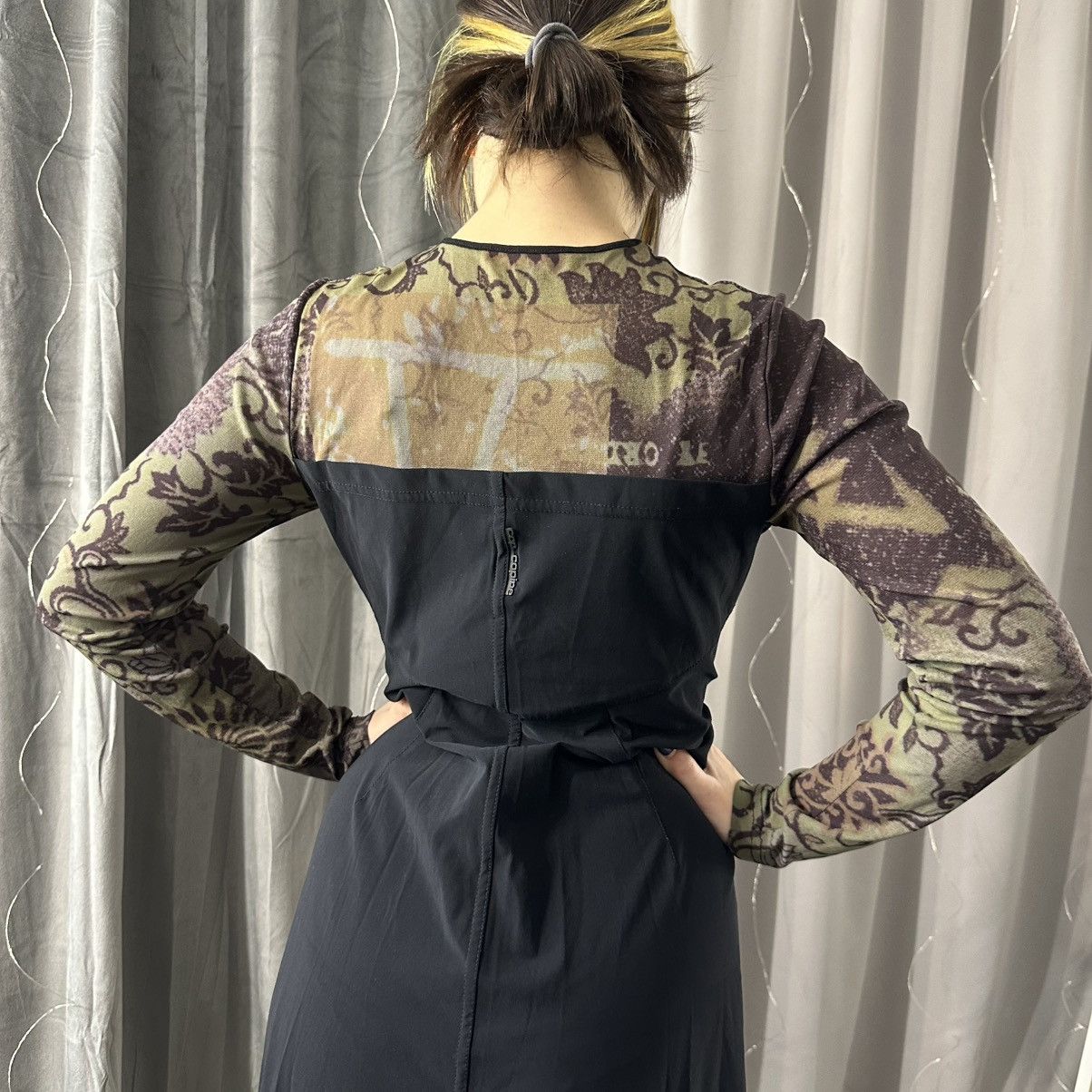 Cop Copine Vintage Crazy Cop Copine Abstract Maxi Dress Mesh Sleeves Size S / US 4 / IT 40 - 4 Thumbnail