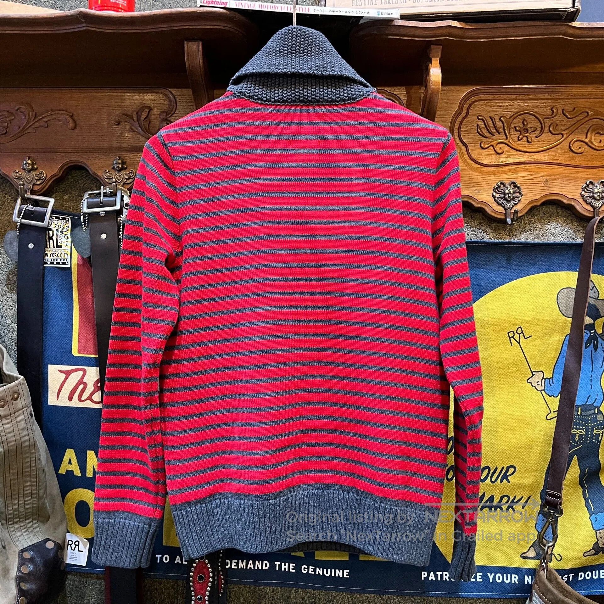 RRL Ralph Lauren red striped knit pullover by Ralph Lauren. Size US M / EU 48-50 / 2 - 2 Thumbnail