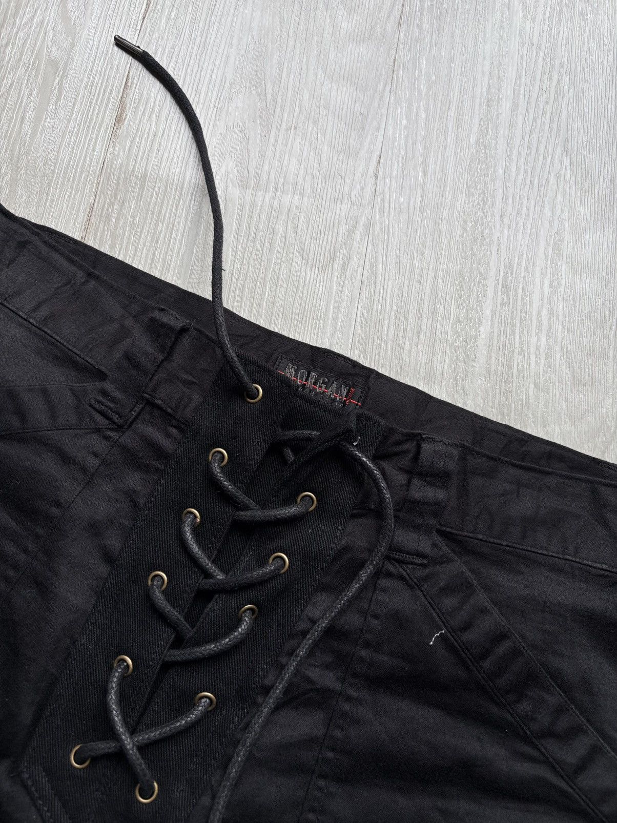 Japanese Brand Morgan homme lace-up flare pants Size US 30 / EU 46 - 3 Thumbnail