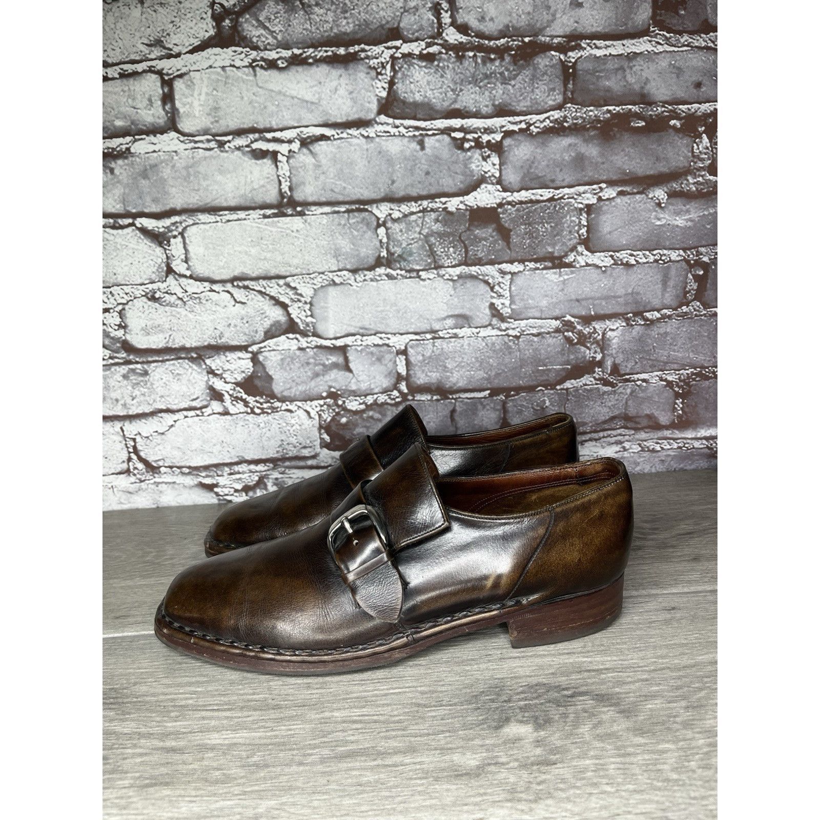 Barker Barker Dark Brown Leather Monk Dress Loafers England Shoes M Size US 7 / EU 40 - 14 Thumbnail