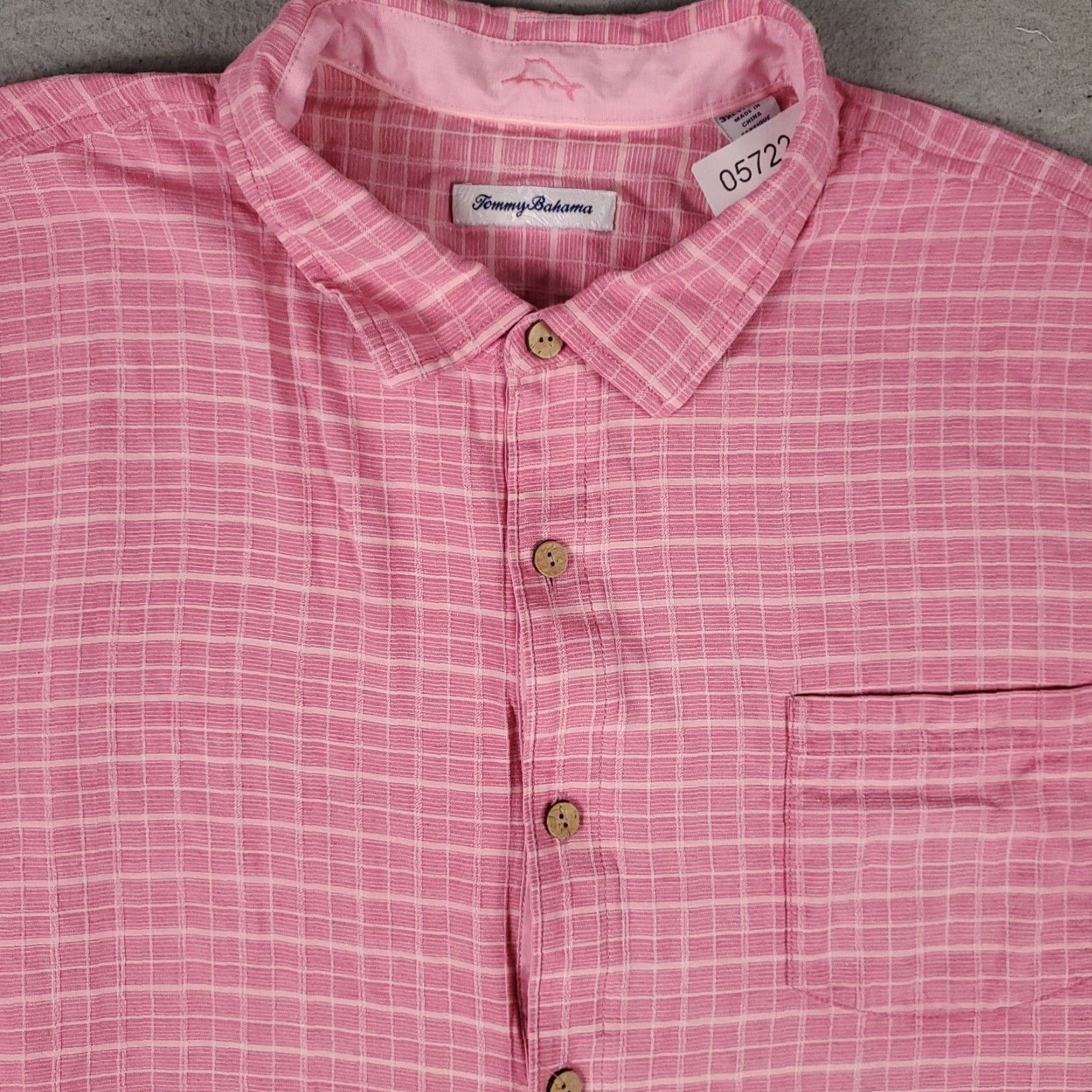 Tommy Bahama Tommy Bahama Shirt Mens 3XLT Pink Plaid Silk Button Up Short Sleeve Size US XXL / EU 58 / 5 - 2 Thumbnail