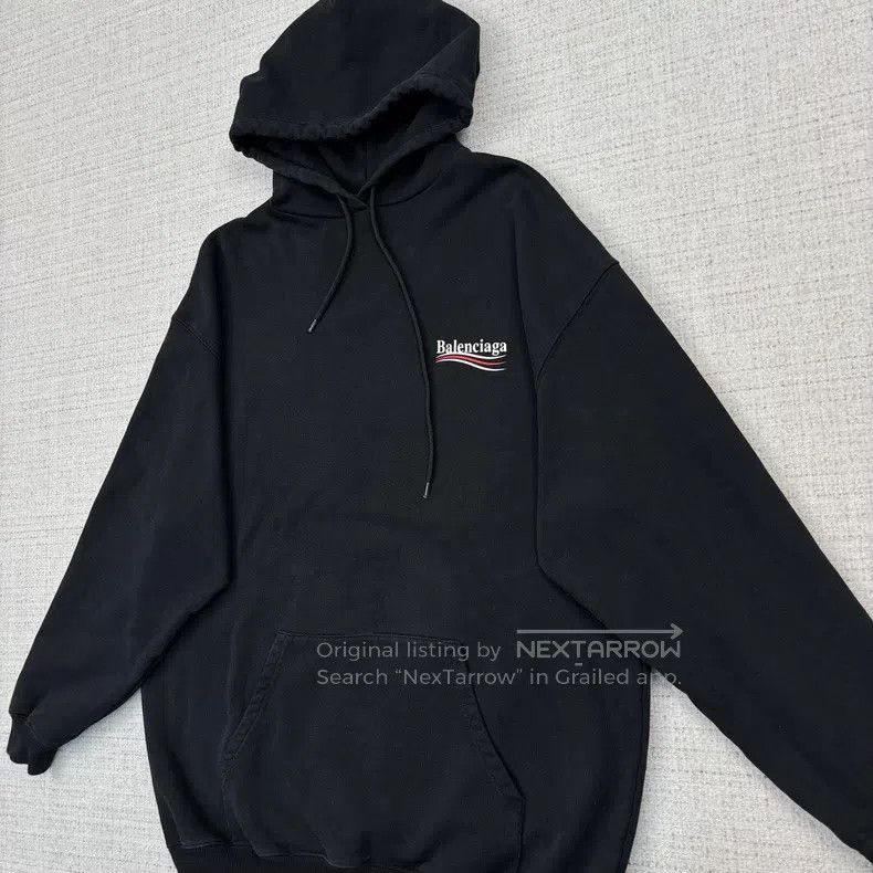 Balenciaga Balenciaga Solid Color Logo Lettering Printed Casual Hoode Size US M / EU 48-50 / 2 - 2 Thumbnail
