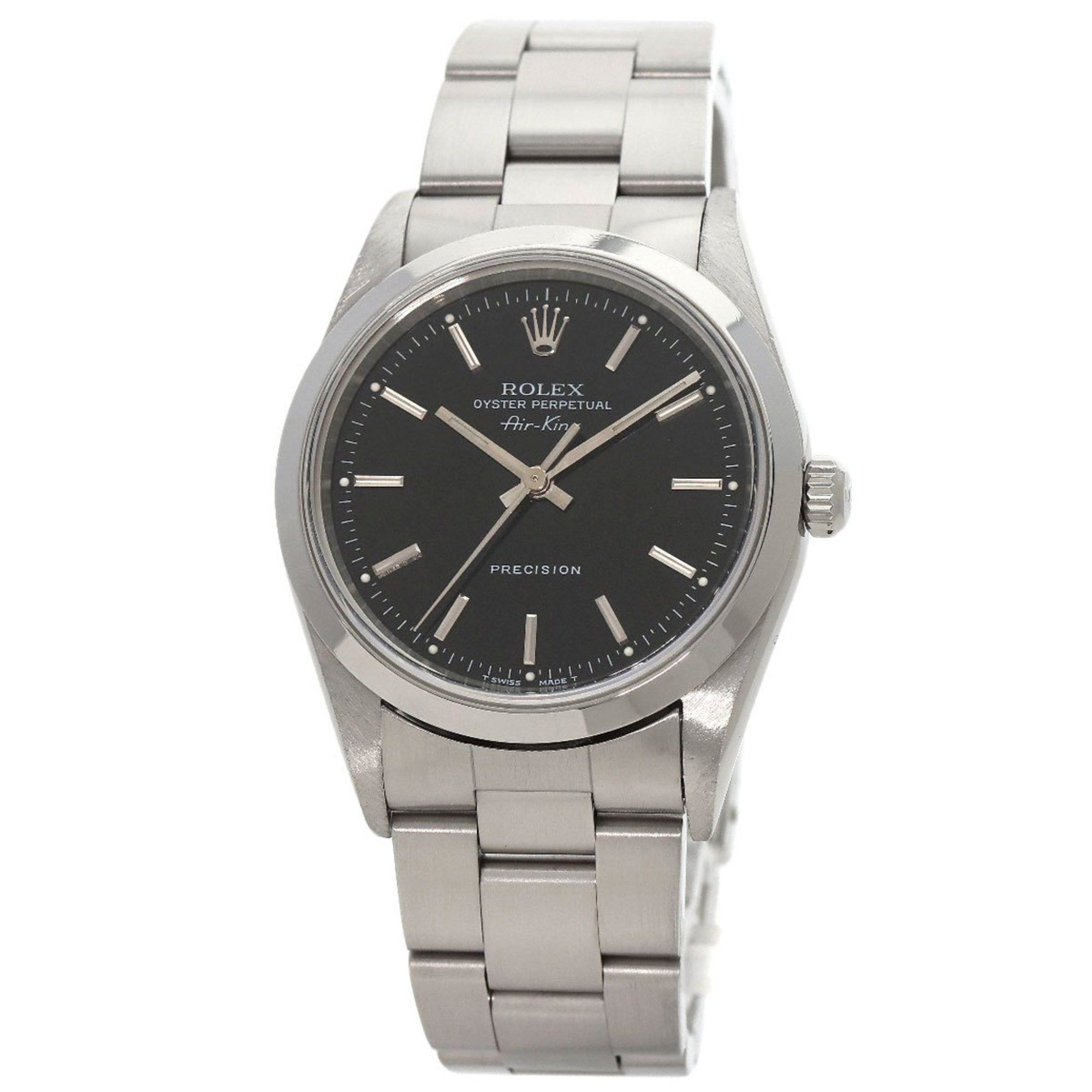 image of Rolex 14000 Air King Watch Stainless Steel Ss Men's Rolex in Black