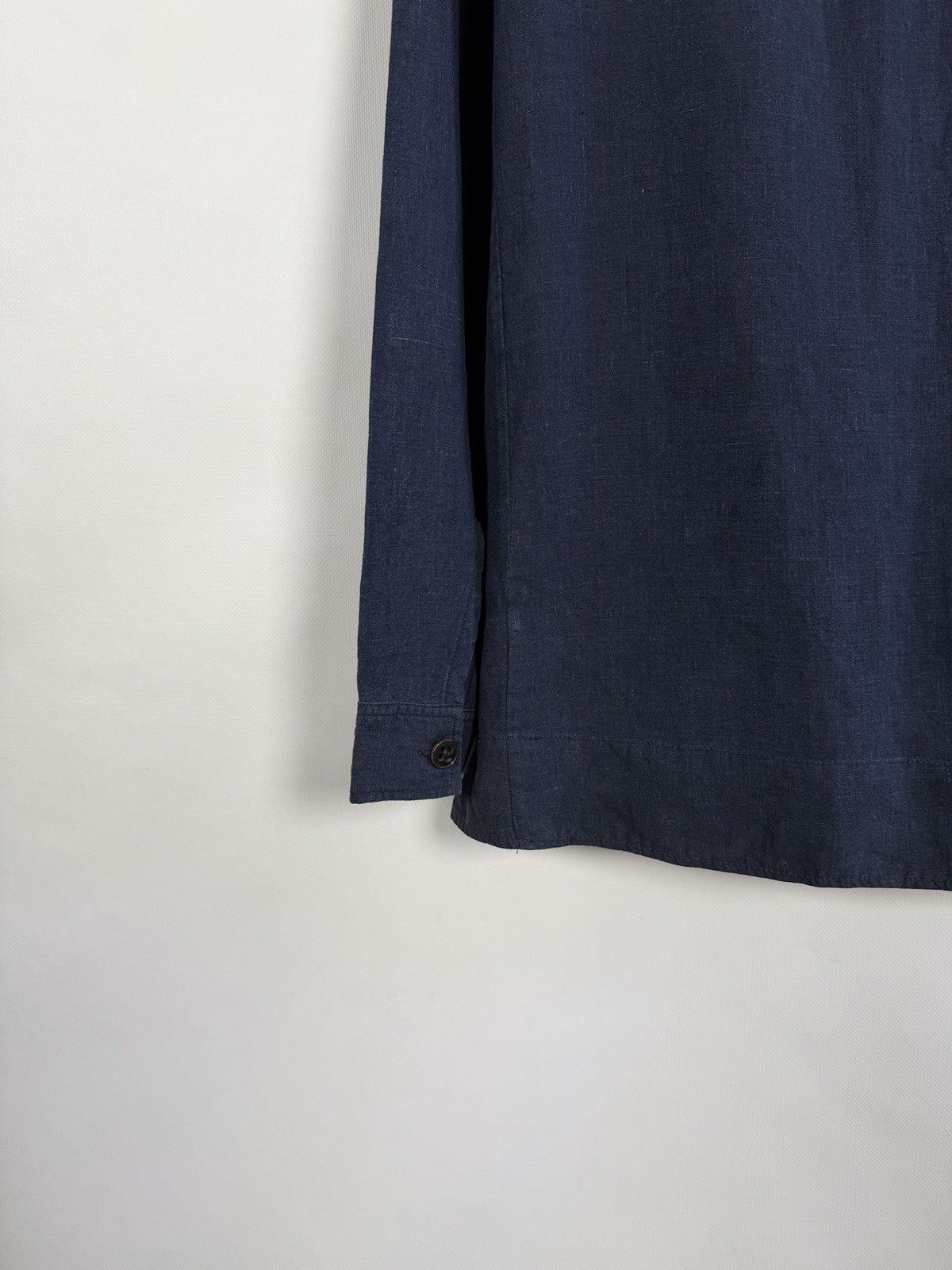 Vintage Manufactum Workwear Linen Shirt Vintage Half Button Pullover Size US L / EU 52-54 / 3 - 12 Thumbnail