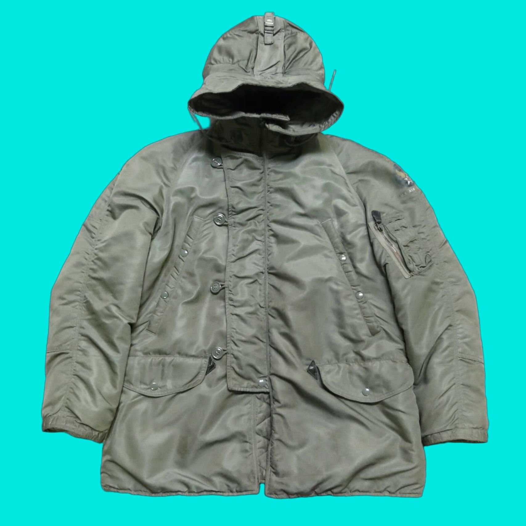 Vintage Vintage 60s USAF US Air Force N-3B Parka Flight Jacket Men M Green Jacket Size US M / EU 48-50 / 2 - 1 Thumbnail