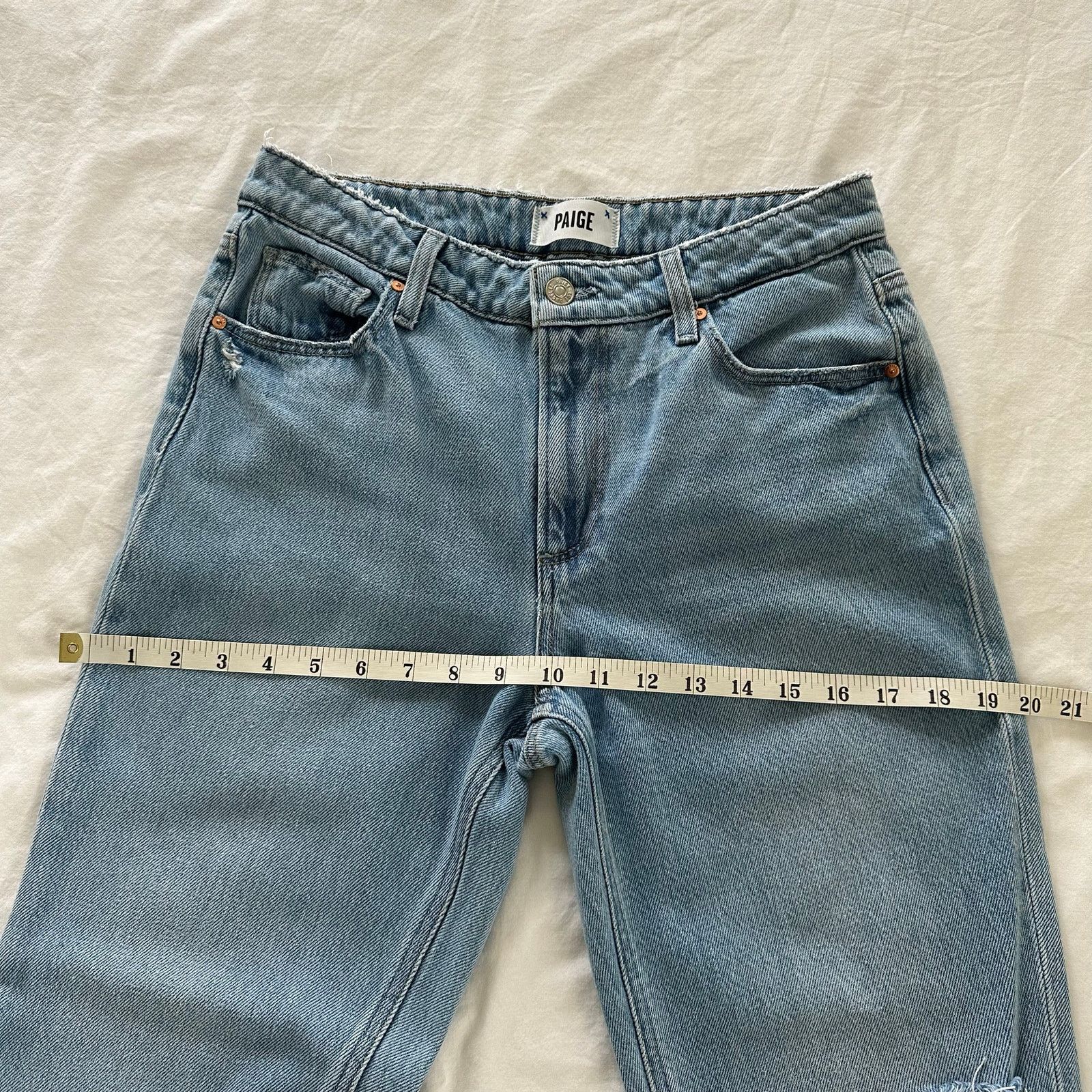 Paige Paige Denim Noella Straight Relaxed Medium Light Wash 27x29 Size 27" / US 4 / IT 40 - 11 Thumbnail