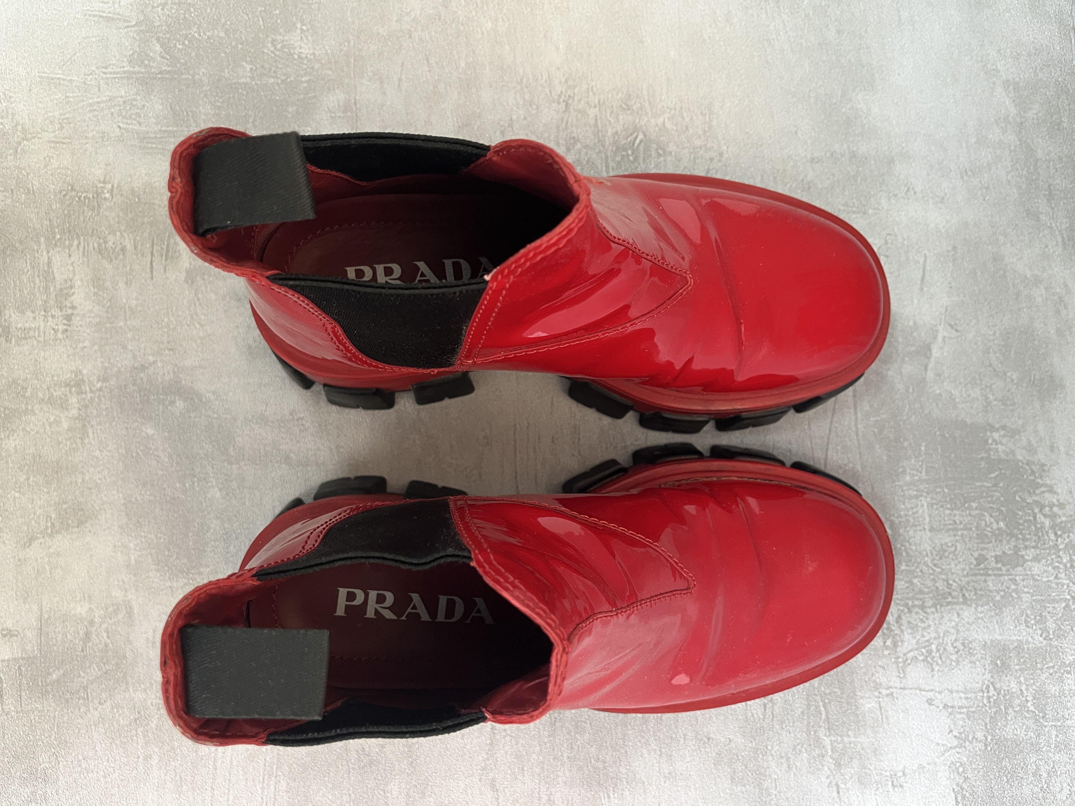 Prada Prada Monolith Patent Leather Ankle Boots Size US 6 / IT 36 - 3 Thumbnail