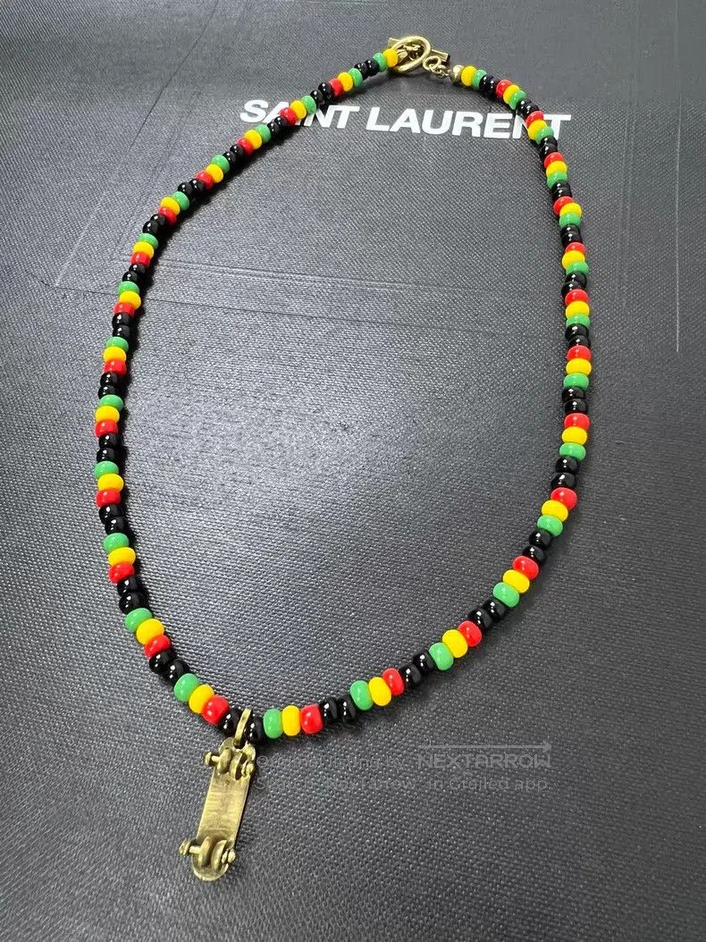 Saint Laurent Paris Colorful Bead Skateboard Pendant Neckl
