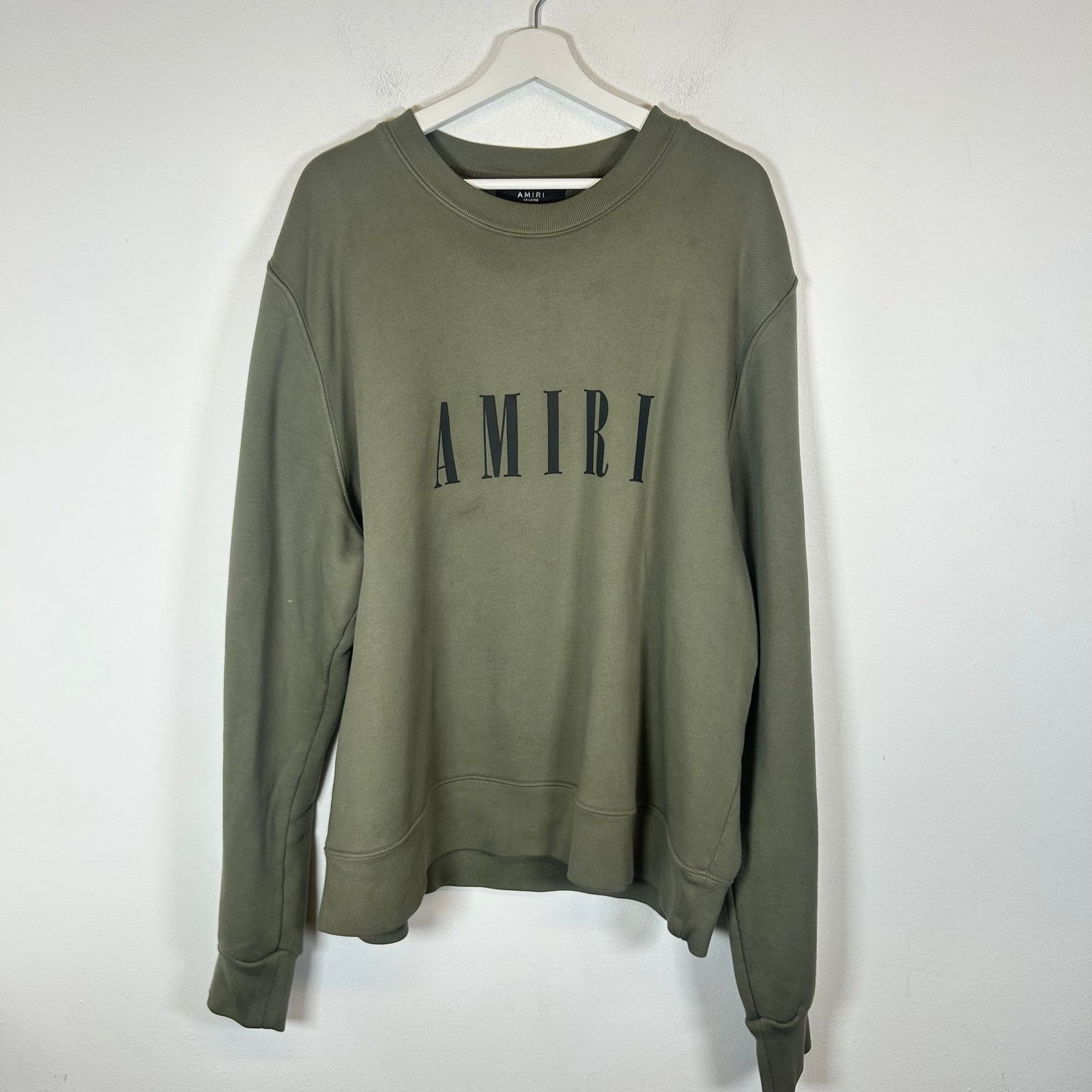 Amiri Amiri Military Green Core Logo Crewneck Size XXL Size US XXL / EU 58 / 5 - 1 Thumbnail