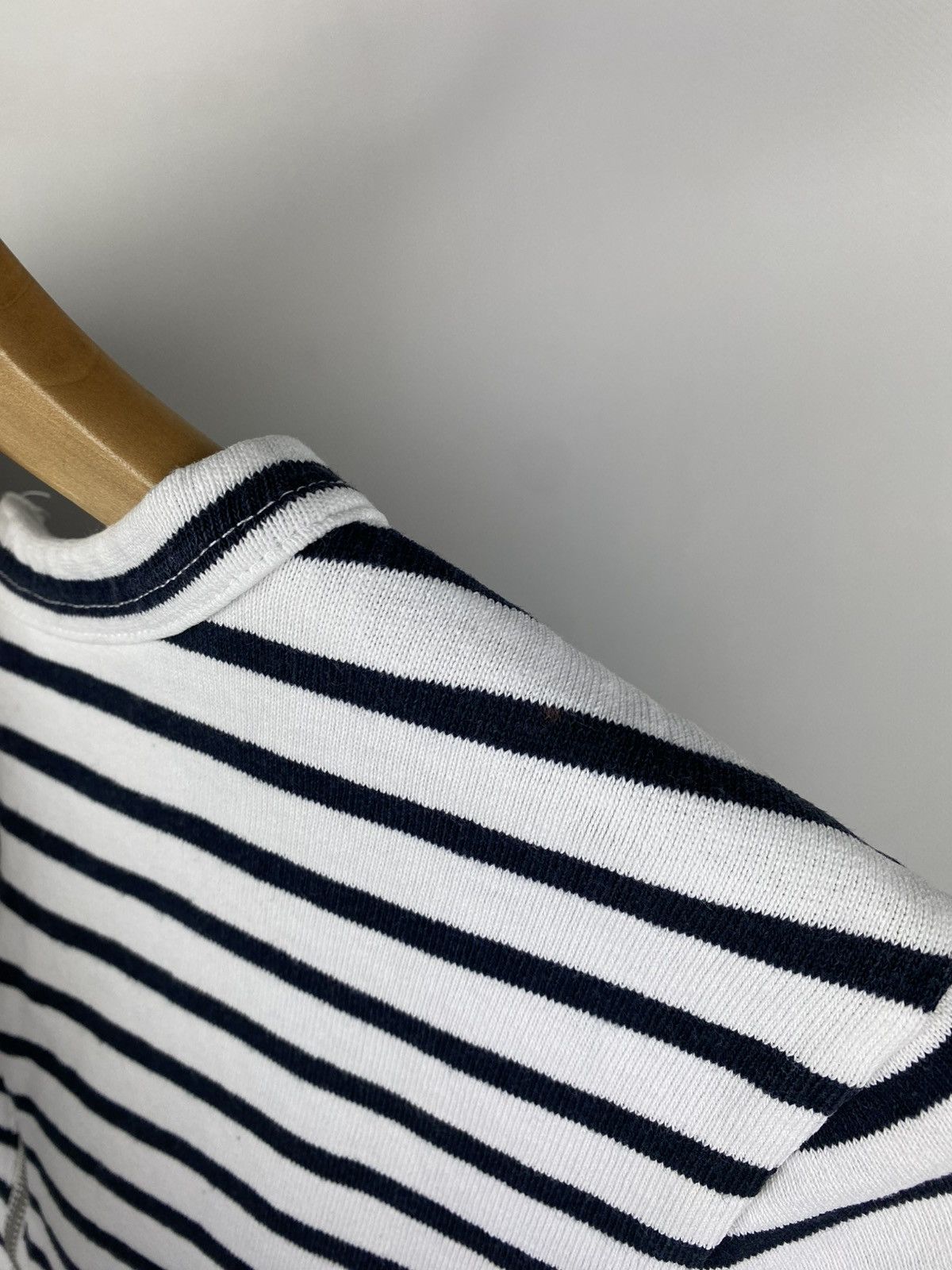 Japanese Brand × Sacai Sacai ladies striped back zip chest pocket t shirt size 3 Size L / US 10 / IT 46 - 20 Thumbnail