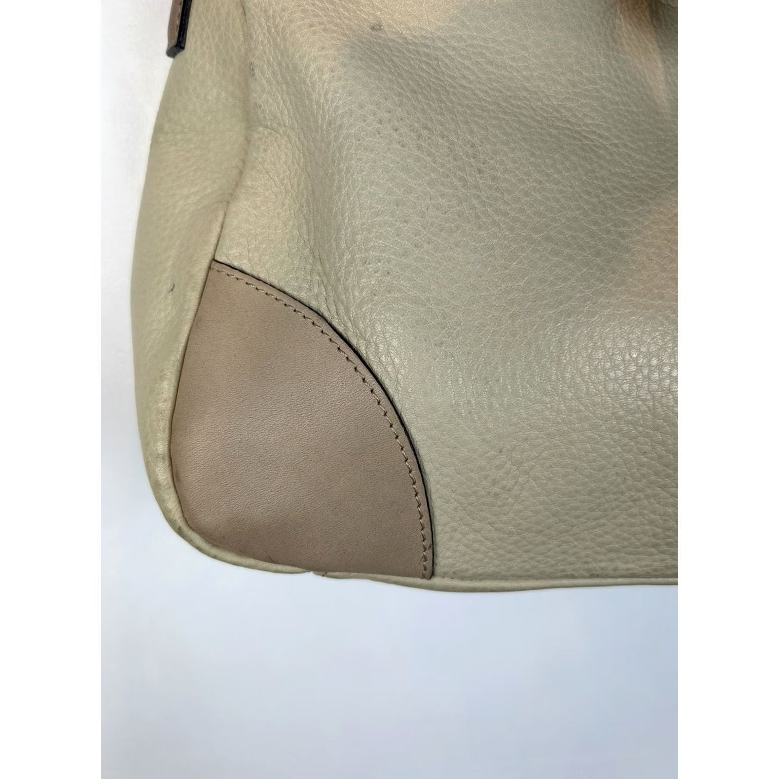 Fossil VINTAGE Fossil Leather Shoulder Bag Capsule Minimalist Ivory 3 Compartment Bag Womens Medium Size ONE SIZE - 4 Thumbnail