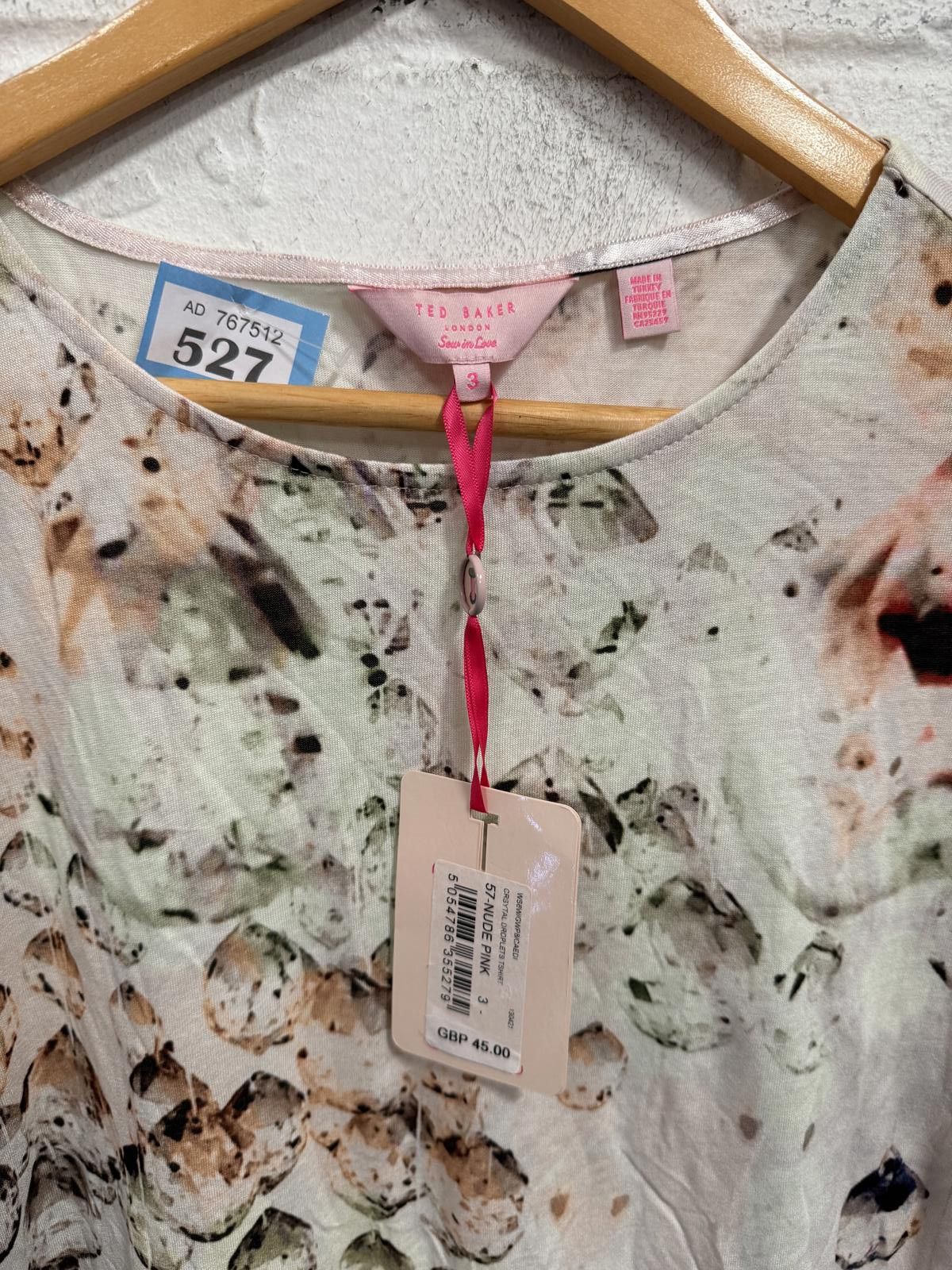 Ted Baker Ted Baker Women's Short Sleeve Printed T-Shirt Size S / US 4 / IT 40 - 2 Thumbnail