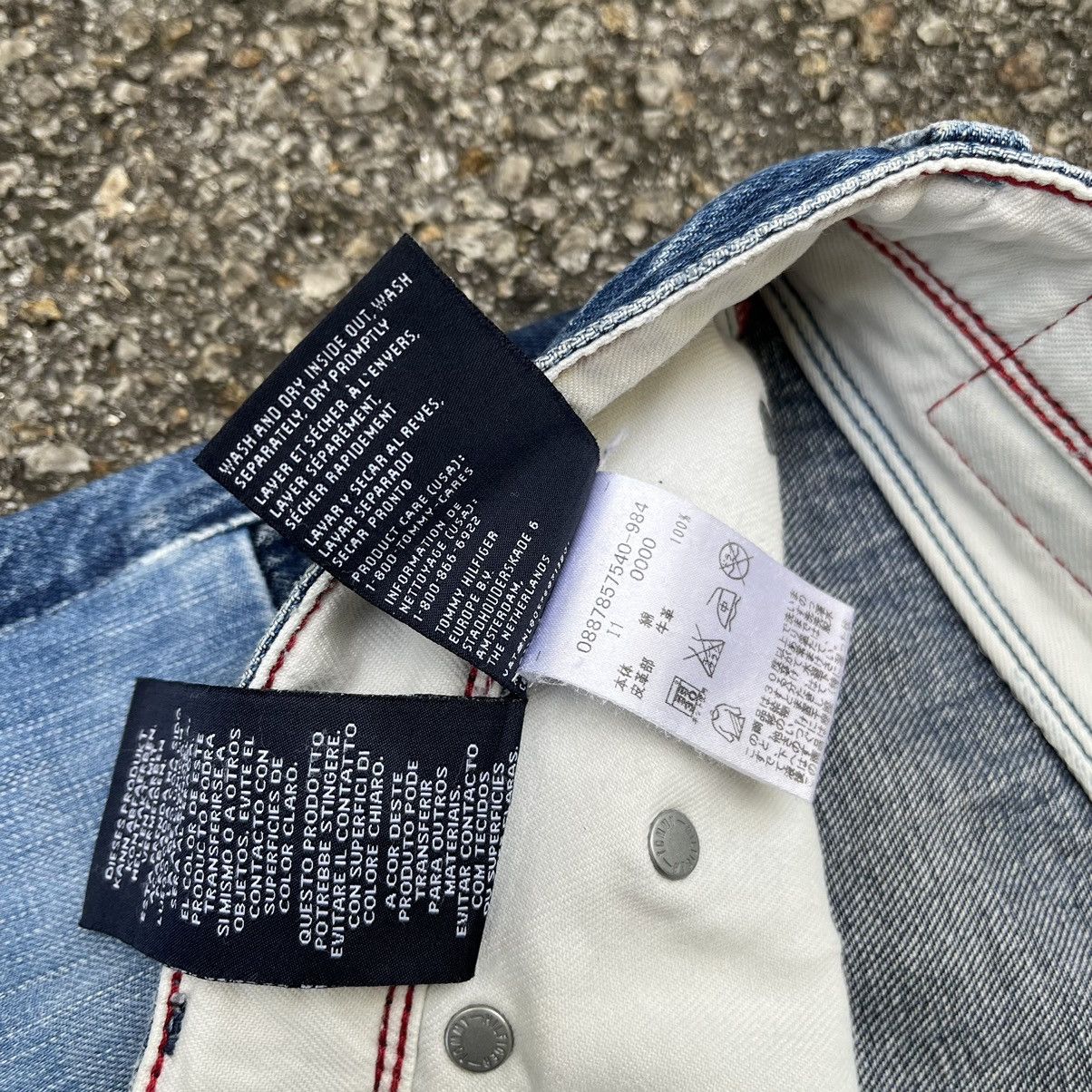 Tommy Hilfiger Tommy Hilfiger Hudson Straight Fit Patched Blue Denim Jeans Size US 33 - 10 Thumbnail