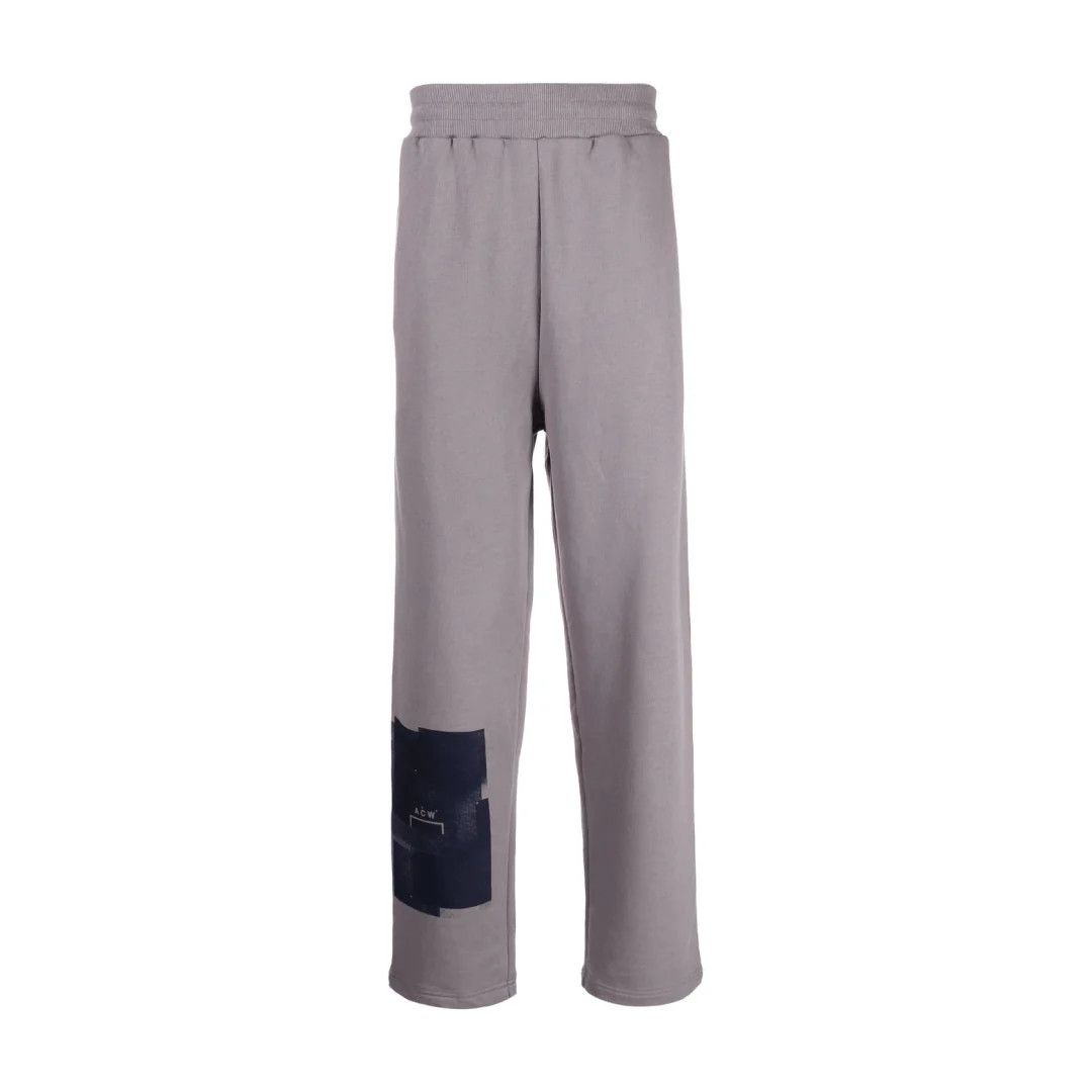 image of A Cold Wall O1Mle0424 Brutalist Logo Print Track Pant In Slate, Men's (Size 36)