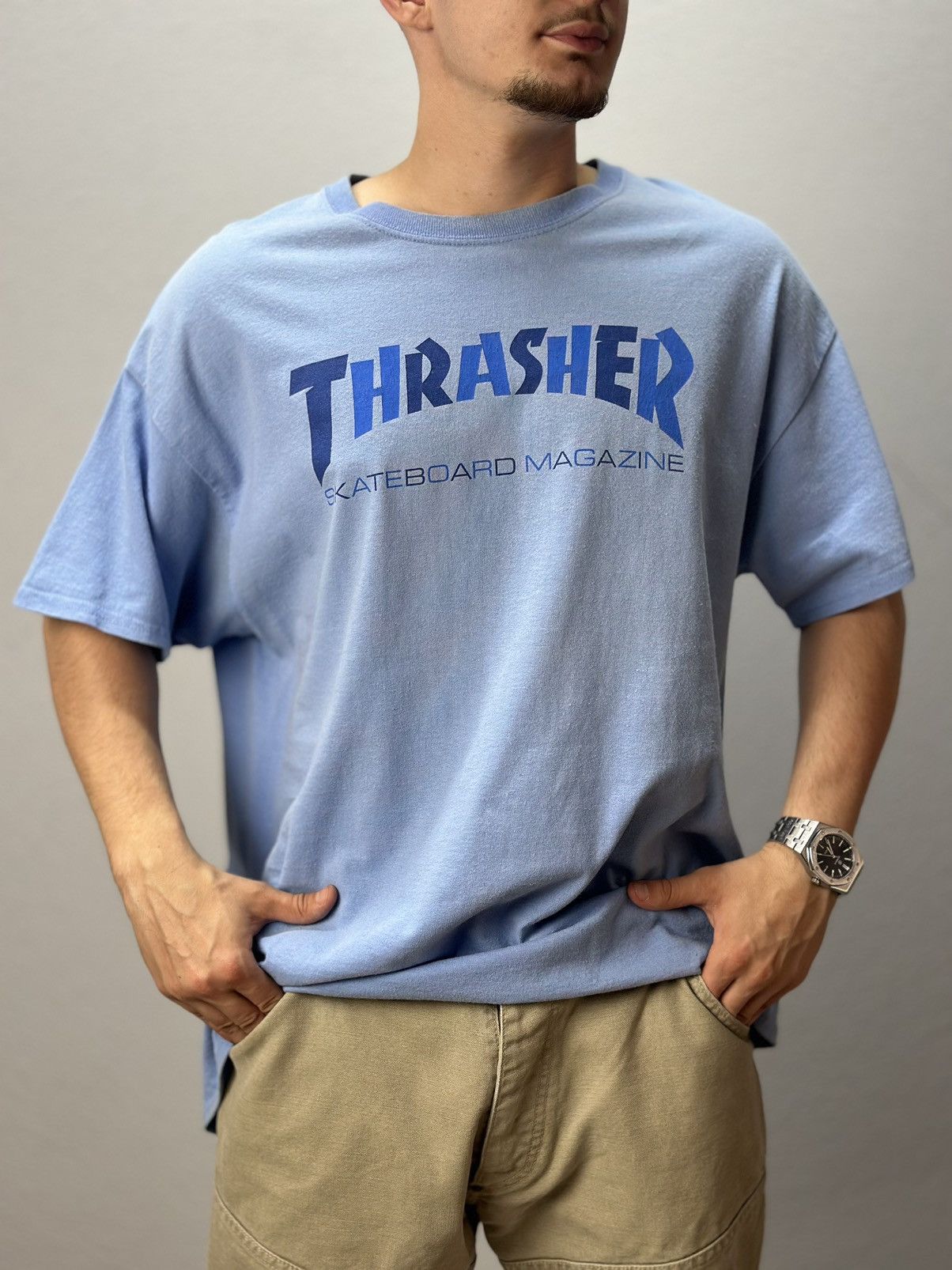 Thrasher Vintage Thrasher T-shirt Sk8 Stussy style Faded Y2K USA Size US XL / EU 56 / 4 - 1 Thumbnail