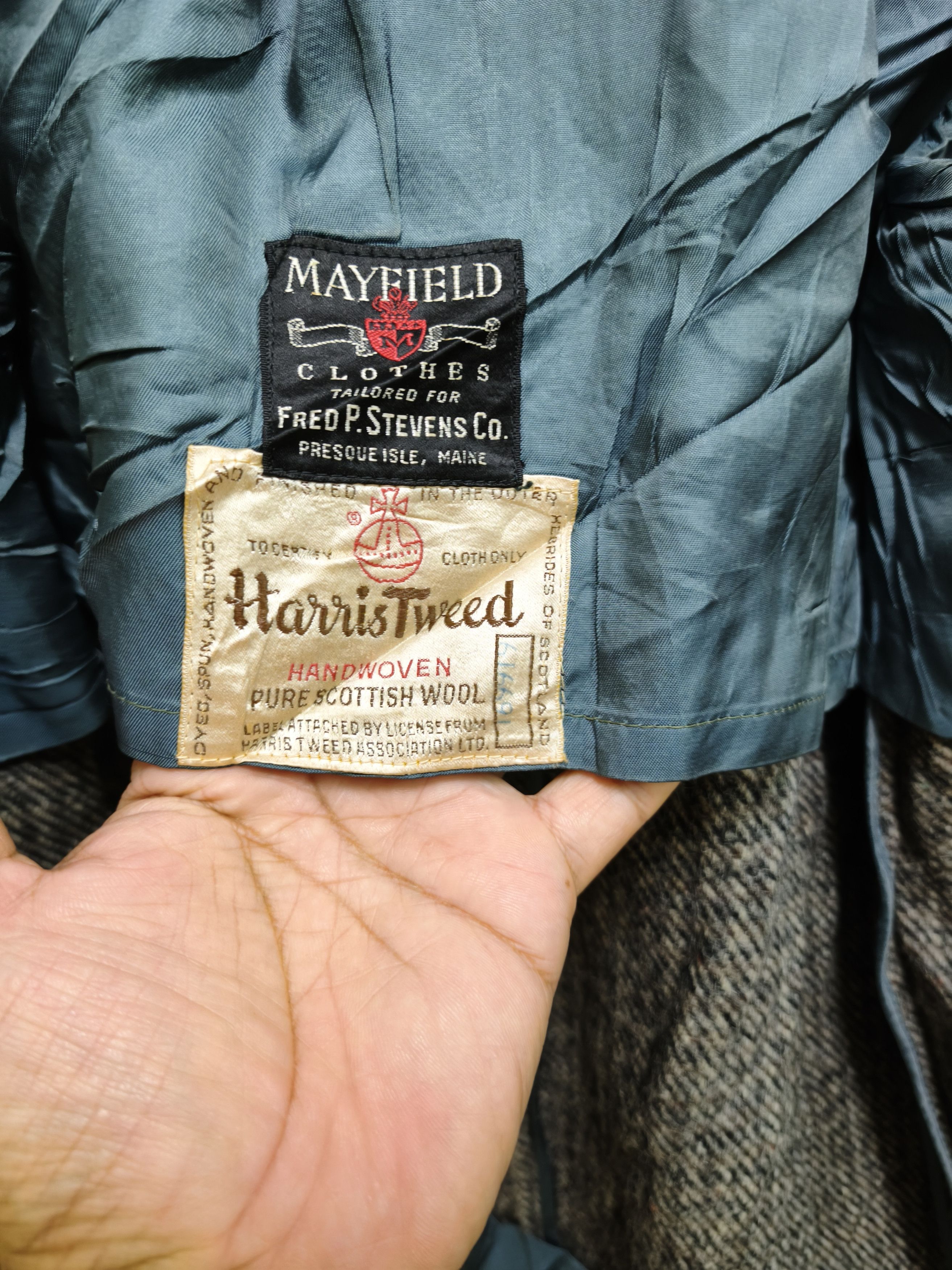Harris Tweed Vintage Rare Harris Tweed Mayfield for Fred P. Stevens Co. Size US L / EU 52-54 / 3 - 5 Thumbnail