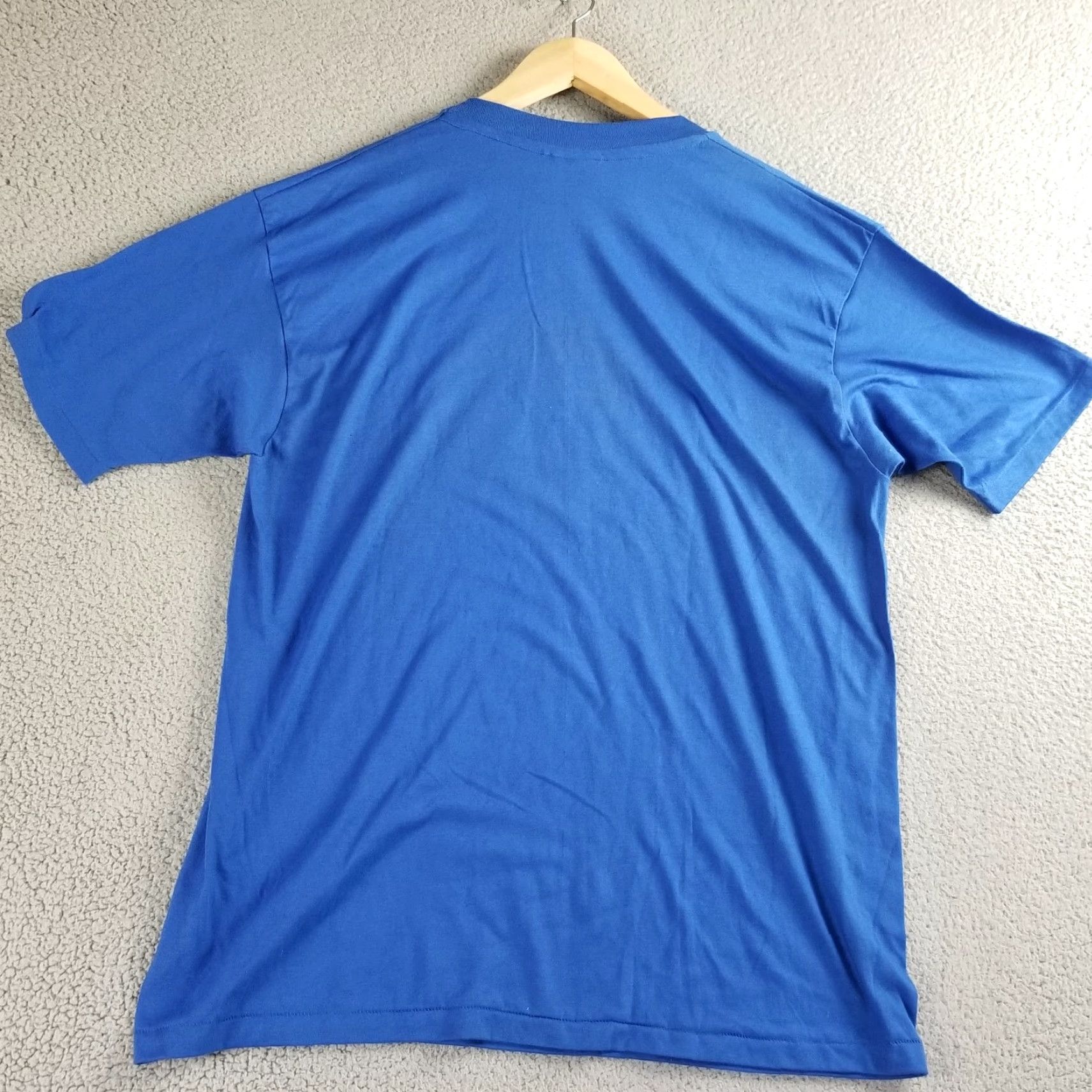 Hanes VINTAGE Motorcyle Shirt Hanes XL Adult Blue 1988 80s Biker Motorcycle Tee Mens Size US XL / EU 56 / 4 - 6 Thumbnail