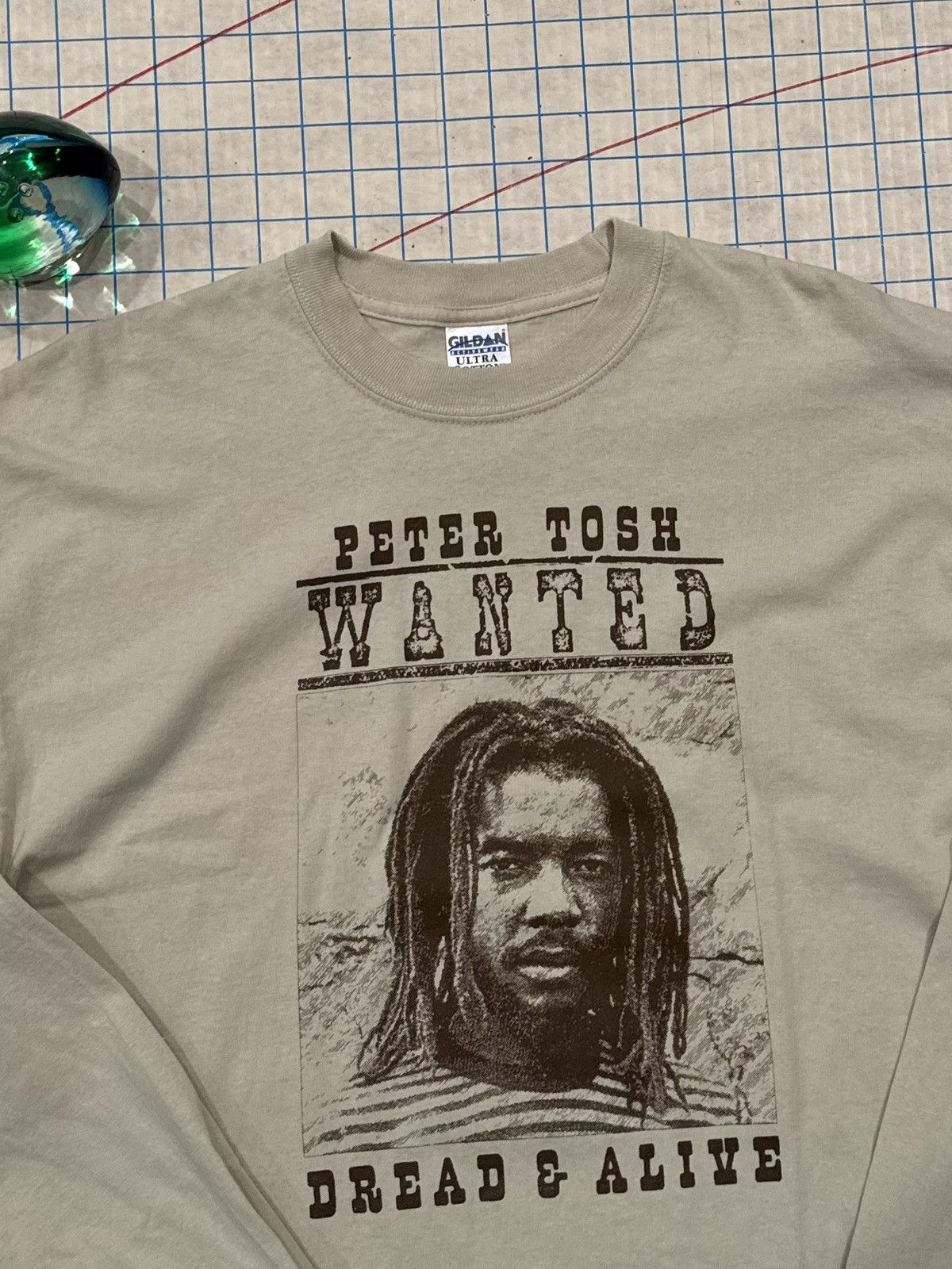 Band Tees Peter Tosh Wanted Dead or Alive Long Sleeve Shirt Beige XL Size US XL / EU 56 / 4 - 5 Thumbnail