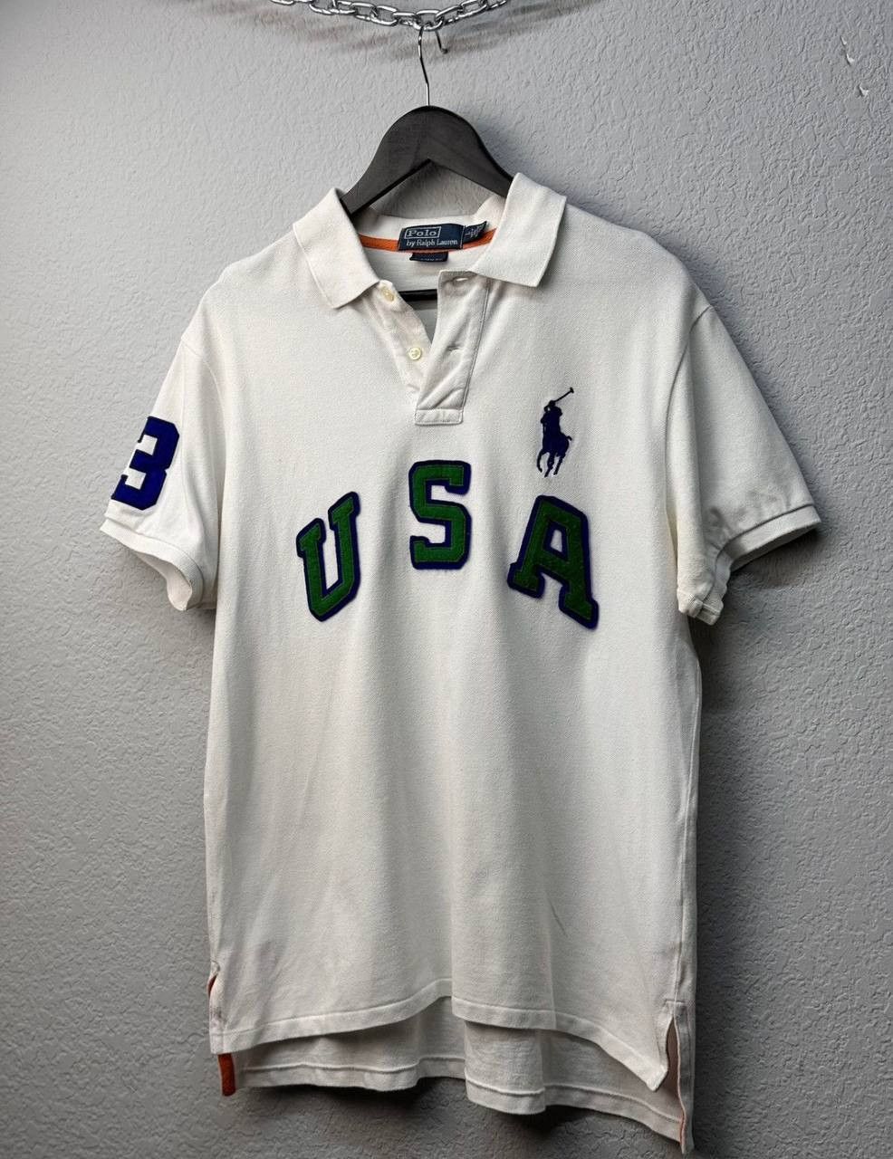 Polo Ralph Lauren × Vintage Polo Raplh Lauren USA Shirt Rugby Vintage Size US L / EU 52-54 / 3 - 1 Thumbnail