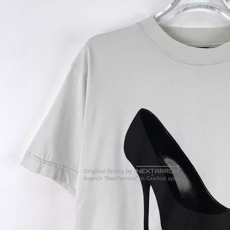 Balenciaga Balenciaga White High Heel Shoe Pattern Printed Cotton Cre Size US S / EU 44-46 / 1 - 3 Thumbnail