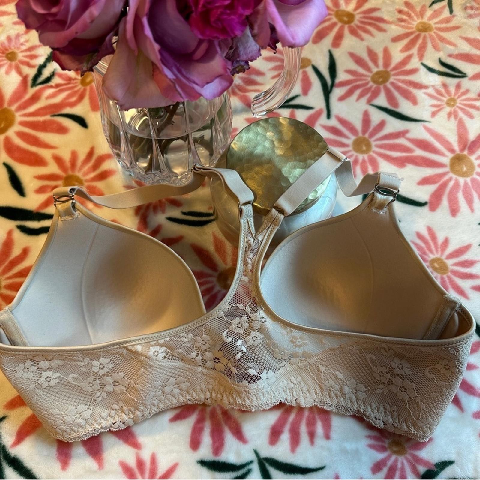 Other Maidenform 38C Racerback Full Coverage Cream Lace NWOT Size ONE SIZE - 2 Thumbnail