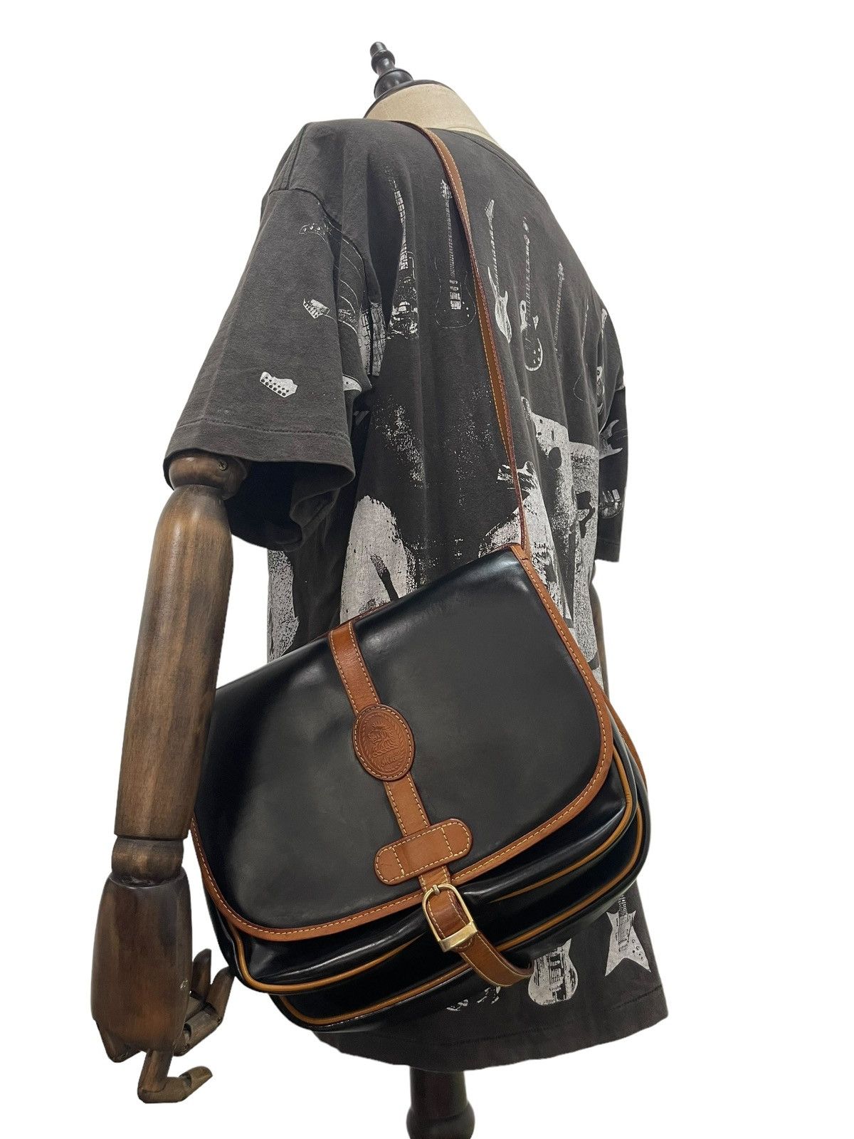 Genuine Leather Full Leather Patina Vtg Alice Italy Shoulder Bag 2🟩 Size ONE SIZE - 1 Thumbnail