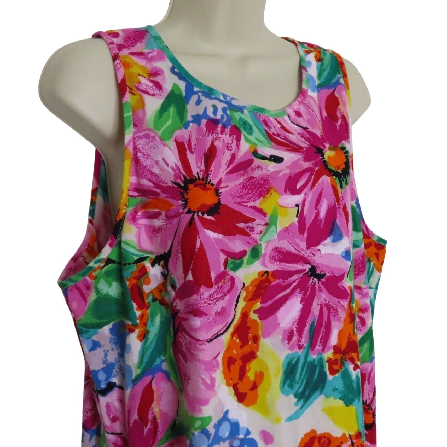 Vintage VINTAGE Willow Ridge Women Petite Medium PM Cotton Floral Sundress Dress Size M / US 6-8 / IT 42-44 - 3 Thumbnail