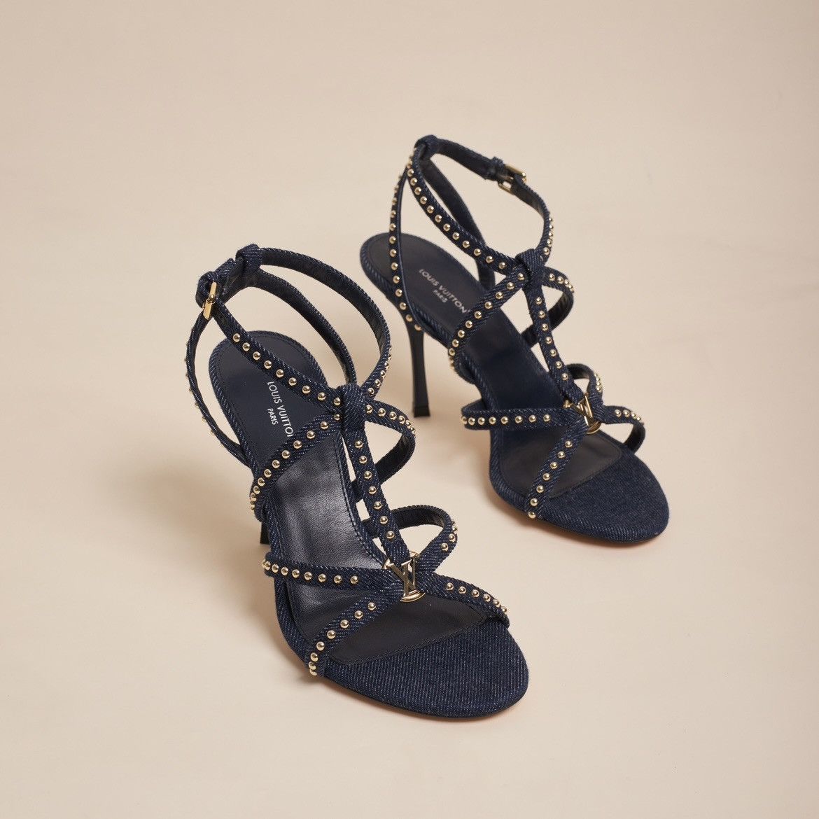 image of Louis Vuitton Stellar Sandal in Denim, Women's (Size 4)