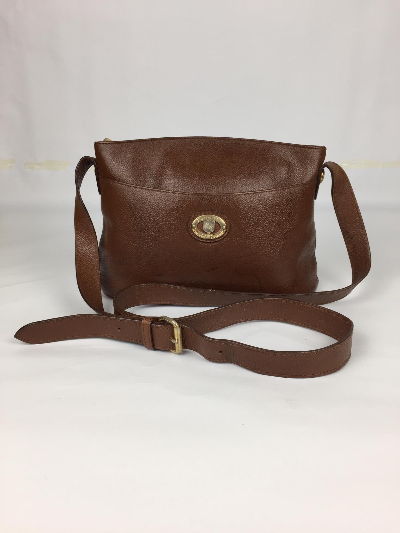 Burberry Aunthentic Vintage Burberrys Brown Leather Crossbody Bag Size ONE SIZE - 1 Thumbnail