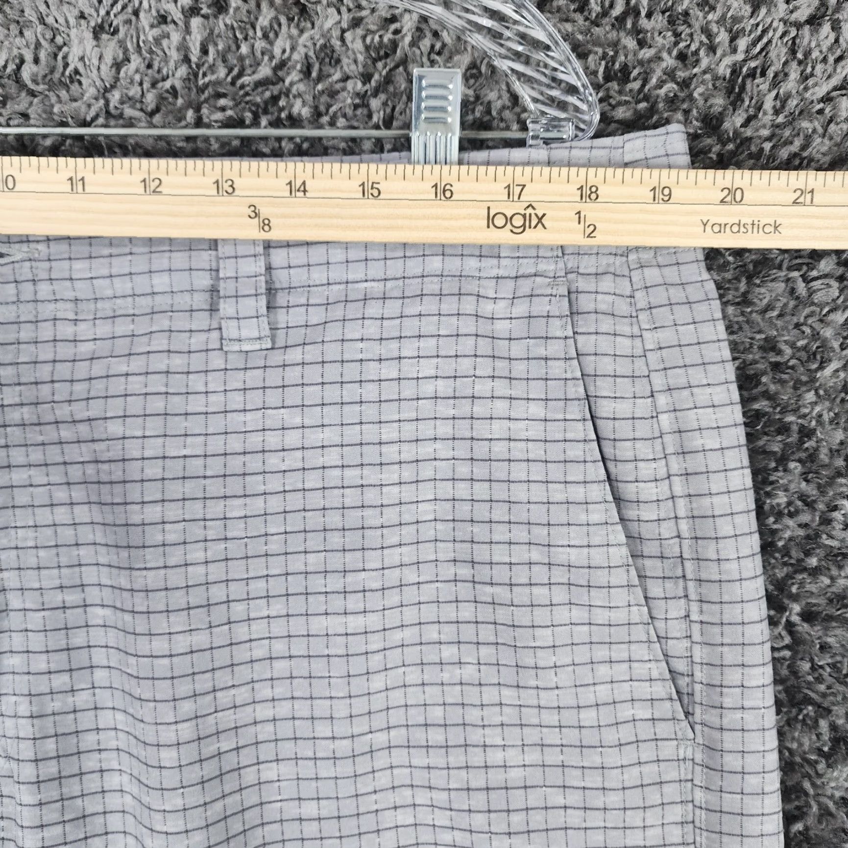 Callaway Callaway Mens Gray Check Pattern Polyester Chino Golf Shorts Size 38 Size US 38 / EU 54 - 3 Thumbnail