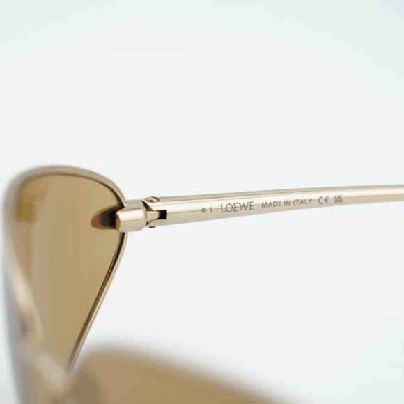 Loewe Loewe LW40164U 32E Sunglasses Shiny Gold Oval Frame, Brown Size ONE SIZE - 6 Thumbnail
