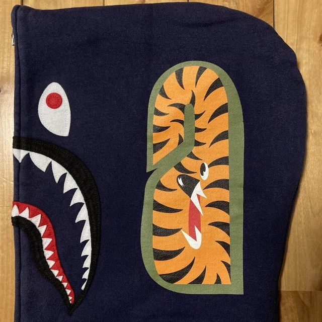 Bape BAPE WGM Shark Full Zip Hoodie Navy a bathing ape Size US XL / EU 56 / 4 - 5 Thumbnail