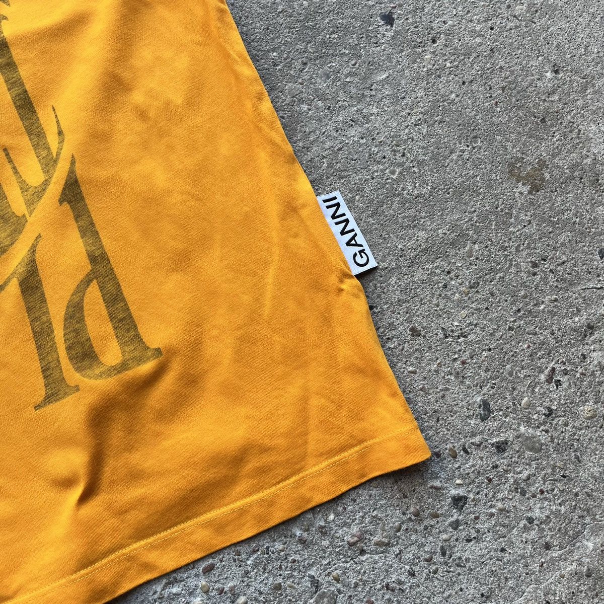 Designer × Ganni Ganni space is the place orange tshirt women Size S / US 4 / IT 40 - 2 Thumbnail