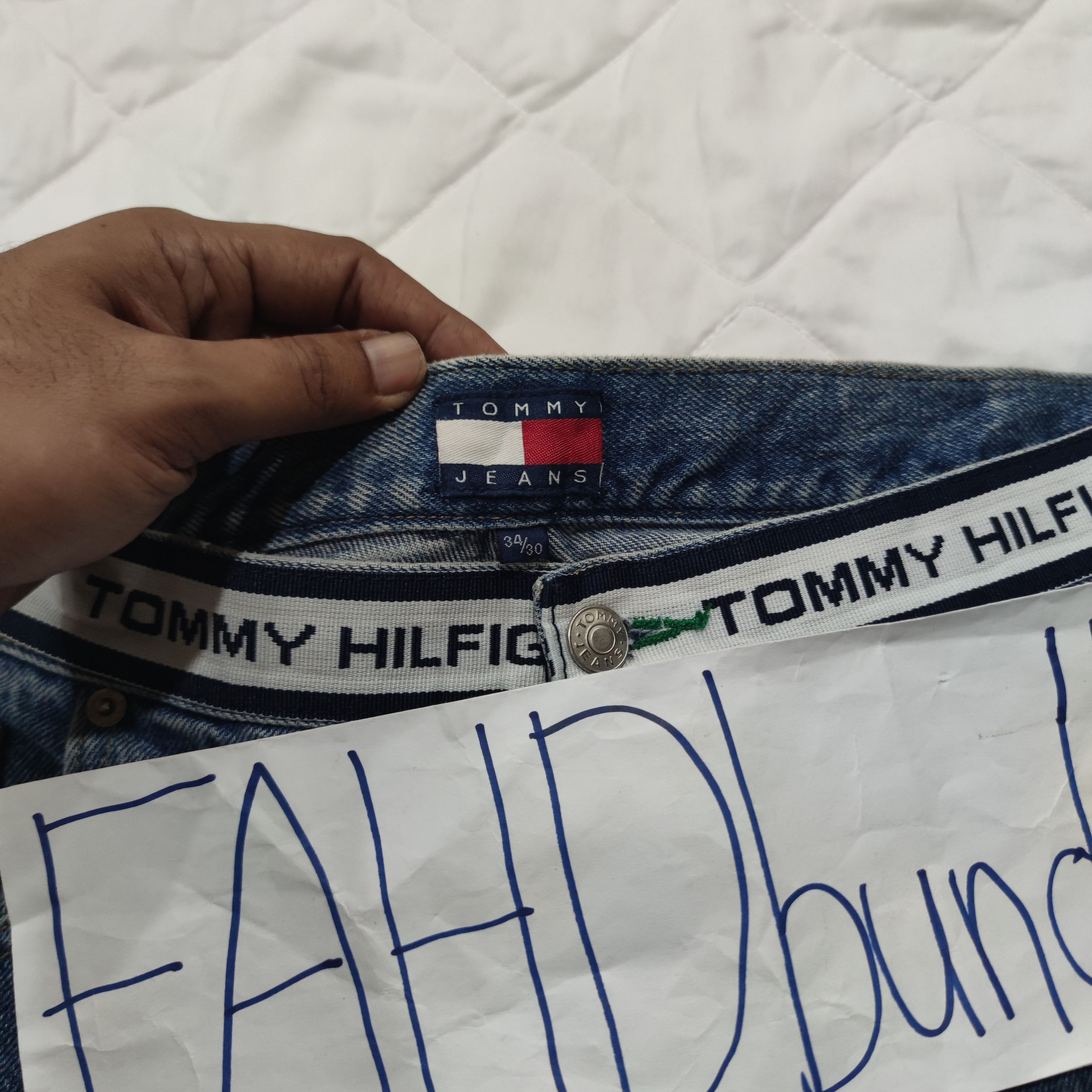 Tommy Hilfiger × Vintage VINTAGE 90S TOMMY HILFIGER BAGGY JEAN Size US 33 - 5 Thumbnail