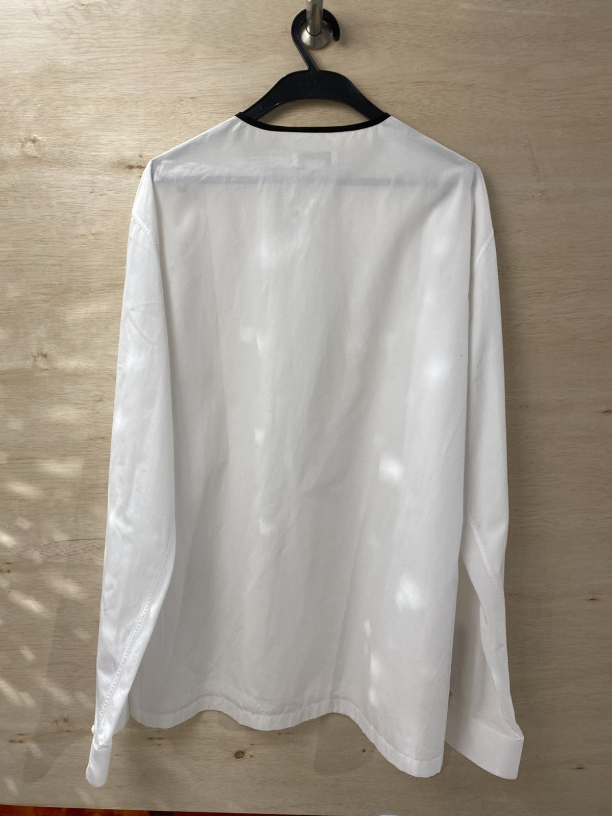 Balenciaga BALENCIAGA SS16 Colarless Button Up Shirt Size L Size US L / EU 52-54 / 3 - 2 Thumbnail