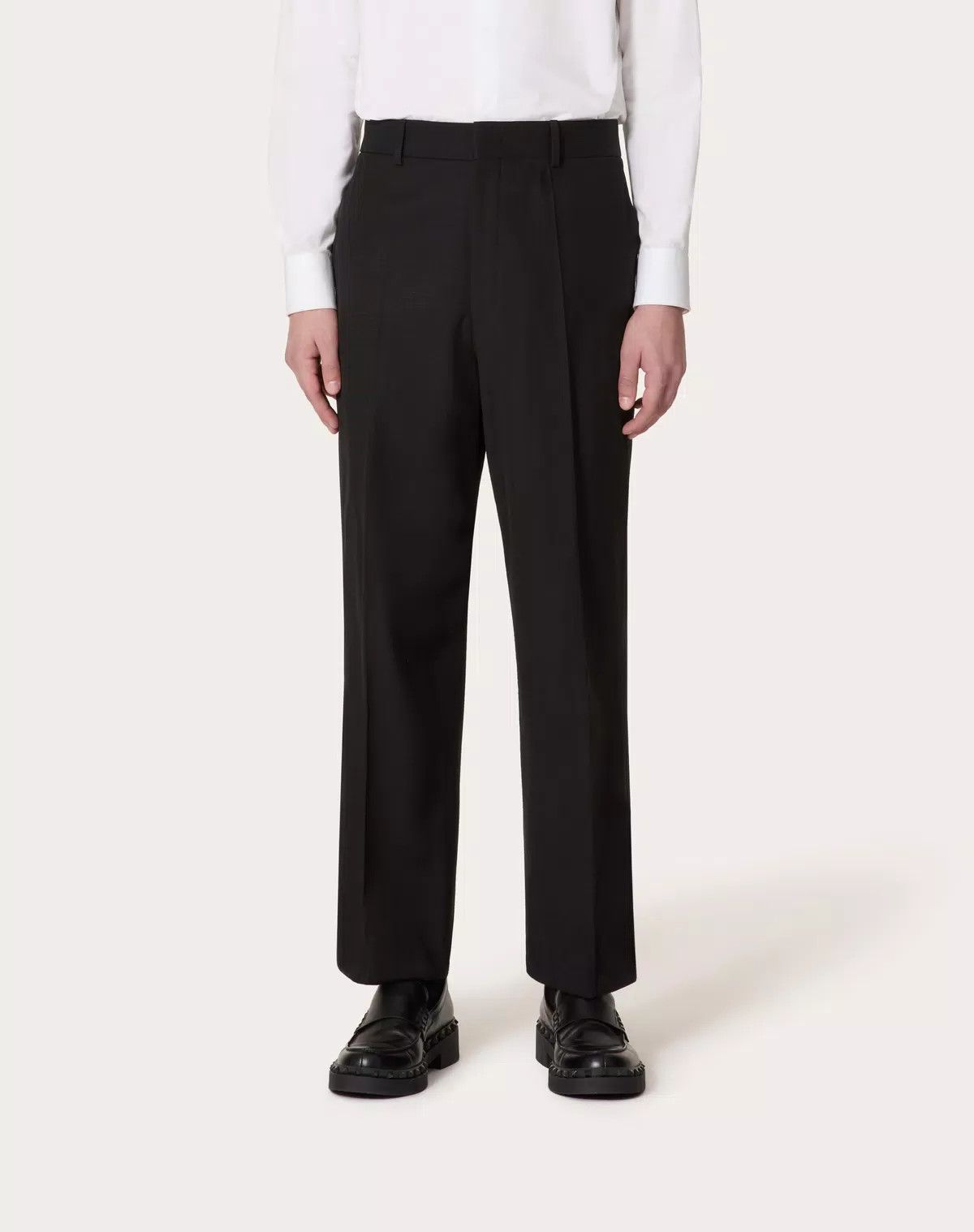 Valentino oc11z0725 Silk Shantung Trousers in Black Size US 36 / EU 52 - 4 Thumbnail