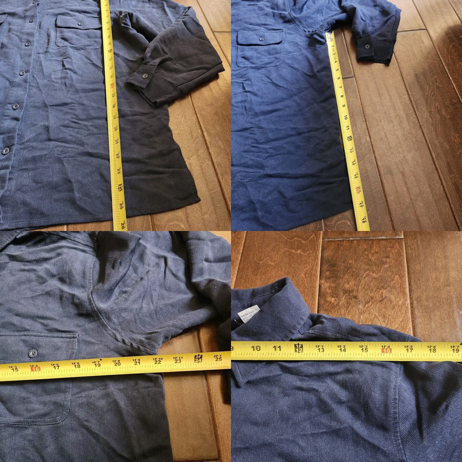 Vintage Honors Men’s Navy Blue Long Sleeve Button-Up Shirt L Pocket Collared - Regular Size Size US L / EU 52-54 / 3 - 8 Thumbnail