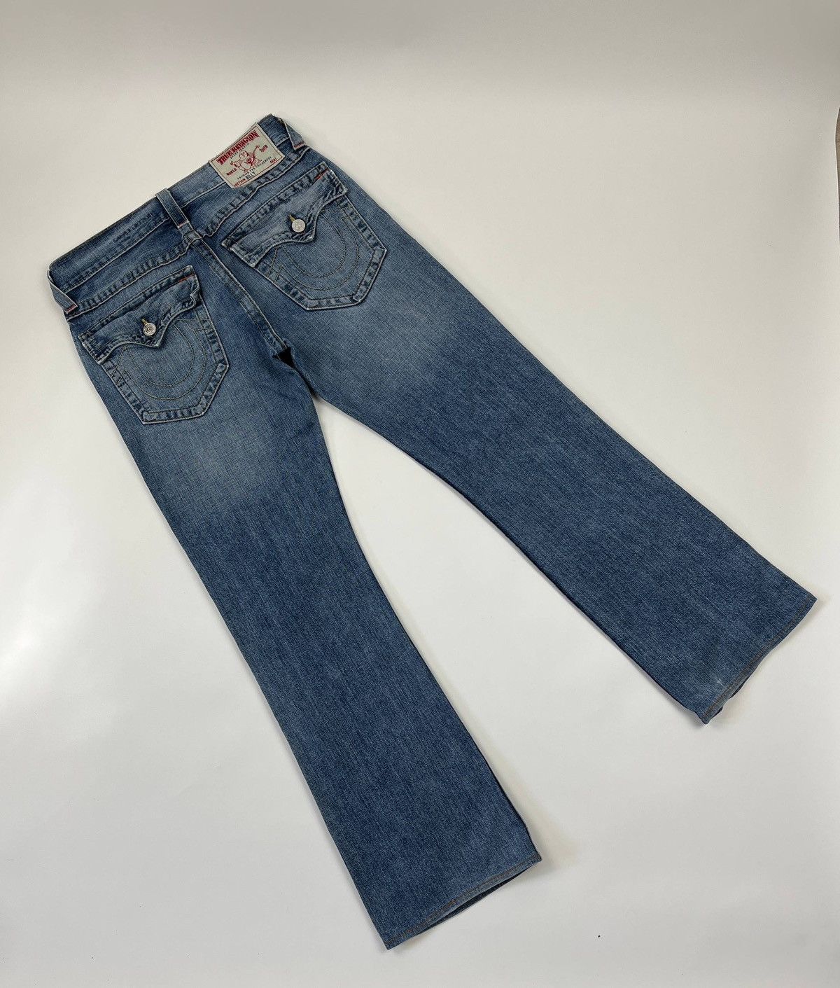 True Religion Billy Bootcut Jeans Made in USA 🇺🇸 Vintage Y2K BlueDenimFlare Size US 31 - 5 Thumbnail