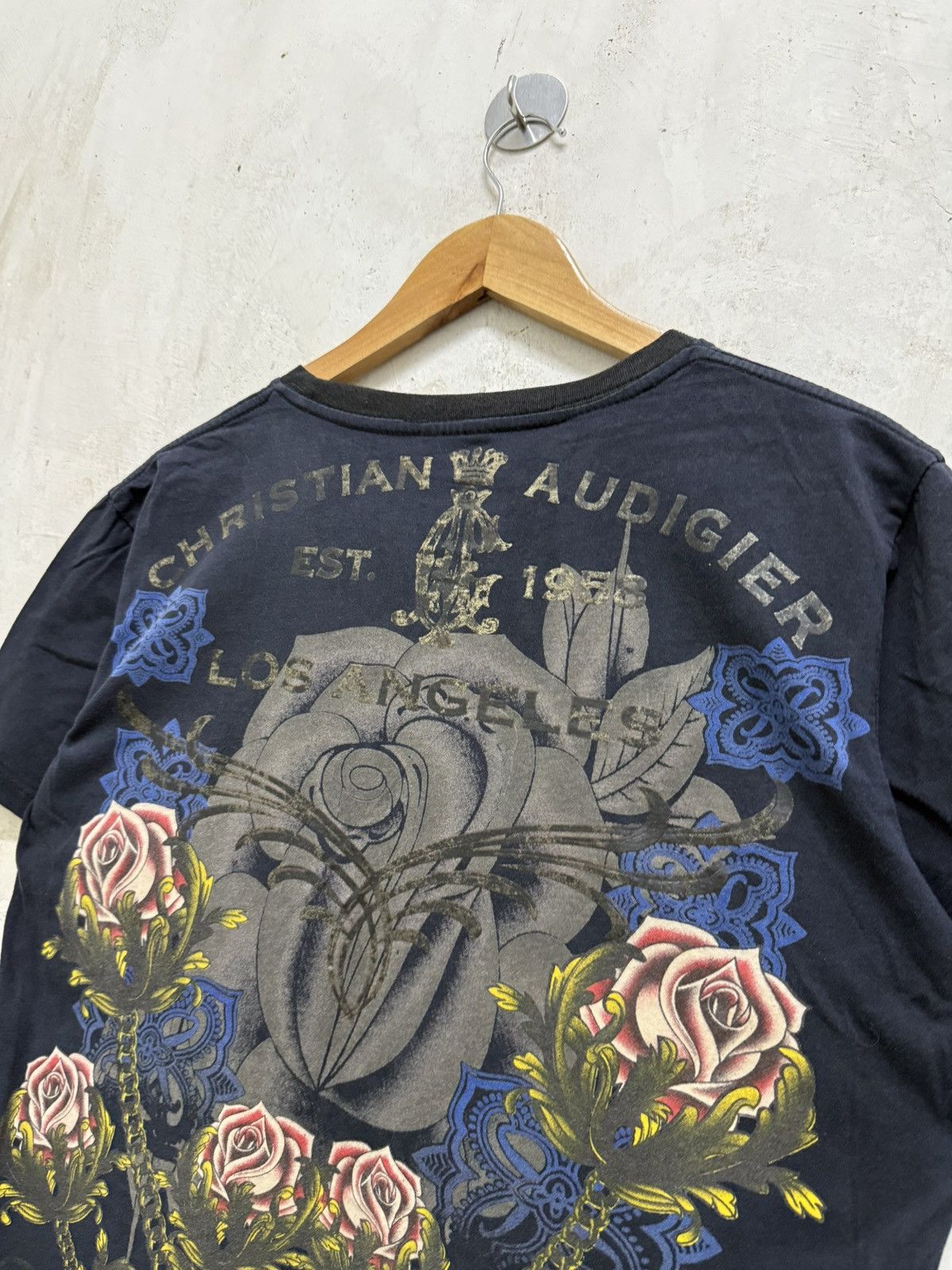 Christian Audigier Vintage Christian Audigier Floral T-Shirt Size US L / EU 52-54 / 3 - 5 Thumbnail