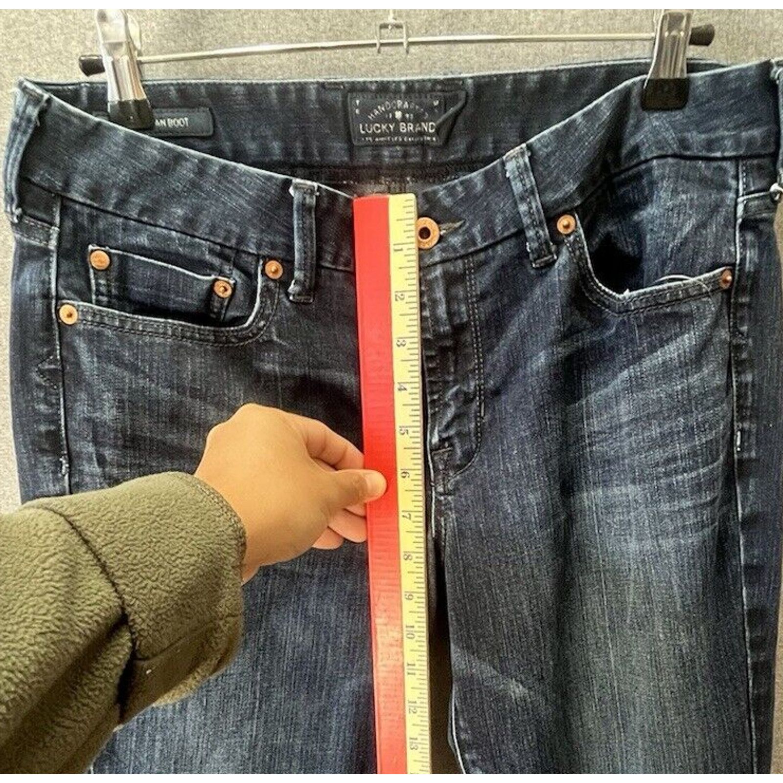 Lucky Brand Lucky Brand Womens Sweet Boot Low Rise Dark Wash Denim Jeans Size 32" / US 10 / IT 46 - 3 Thumbnail