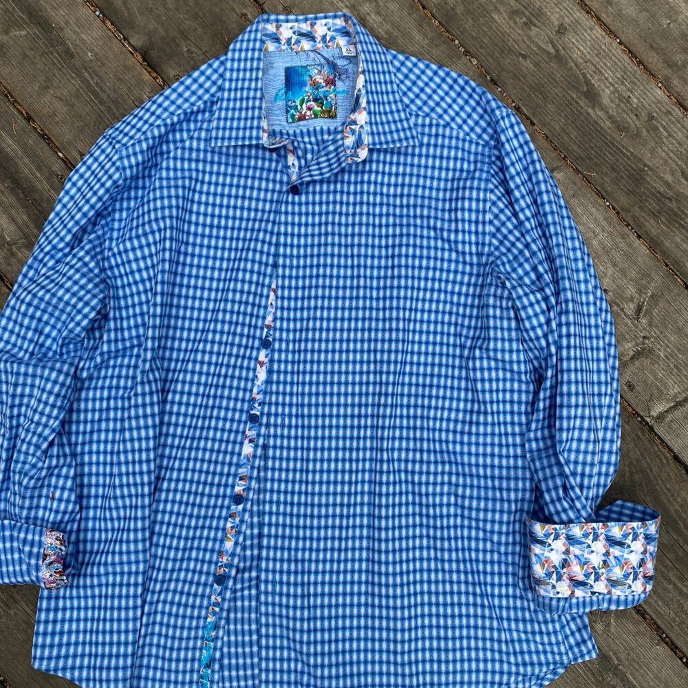 Robert Graham Robert Graham Men’s Classic Fit Dress Egyptian Cotton Shirt Size US XL / EU 56 / 4 - 2 Thumbnail