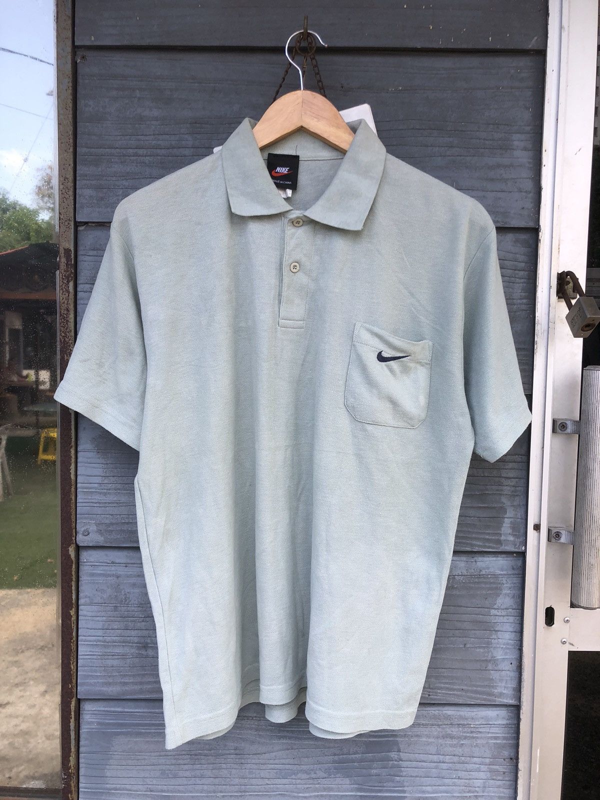Nike Vintage 90s Nike Single Pocket Polo Tshirt Size US L / EU 52-54 / 3 - 1 Thumbnail