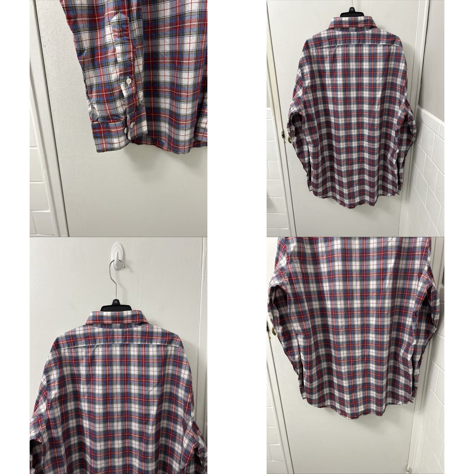 Brooks Brothers VINTAGE Brooks Brothers Original Polo Shirt Mens XL Red Blue Plaid Made In USA L/S Size US XL / EU 56 / 4 - 8 Thumbnail