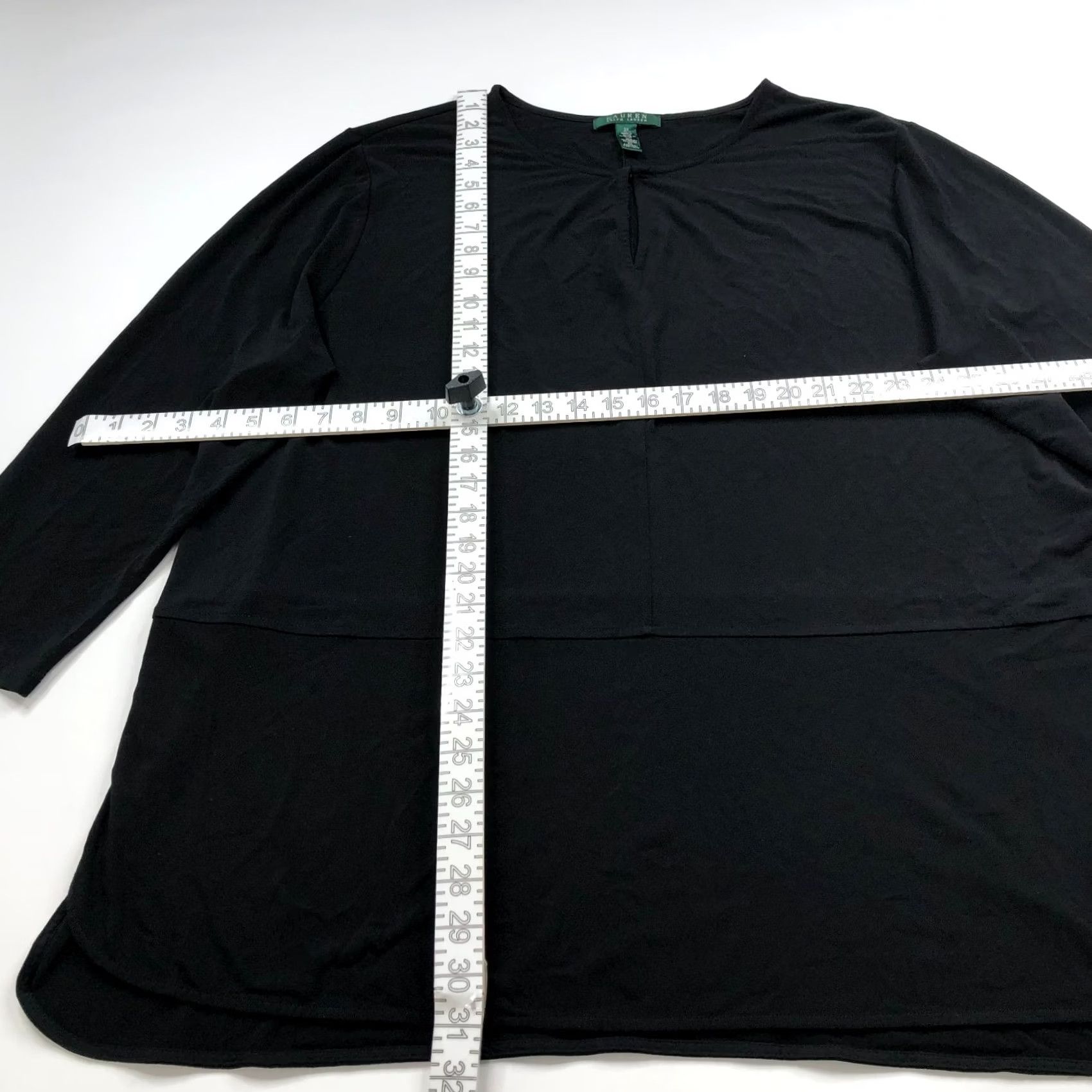Ralph Lauren Lauren Ralph Lauren Plus 3X Blouse Shirt Top Black Size XXL / US 16-18 / IT 52-54 - 6 Thumbnail